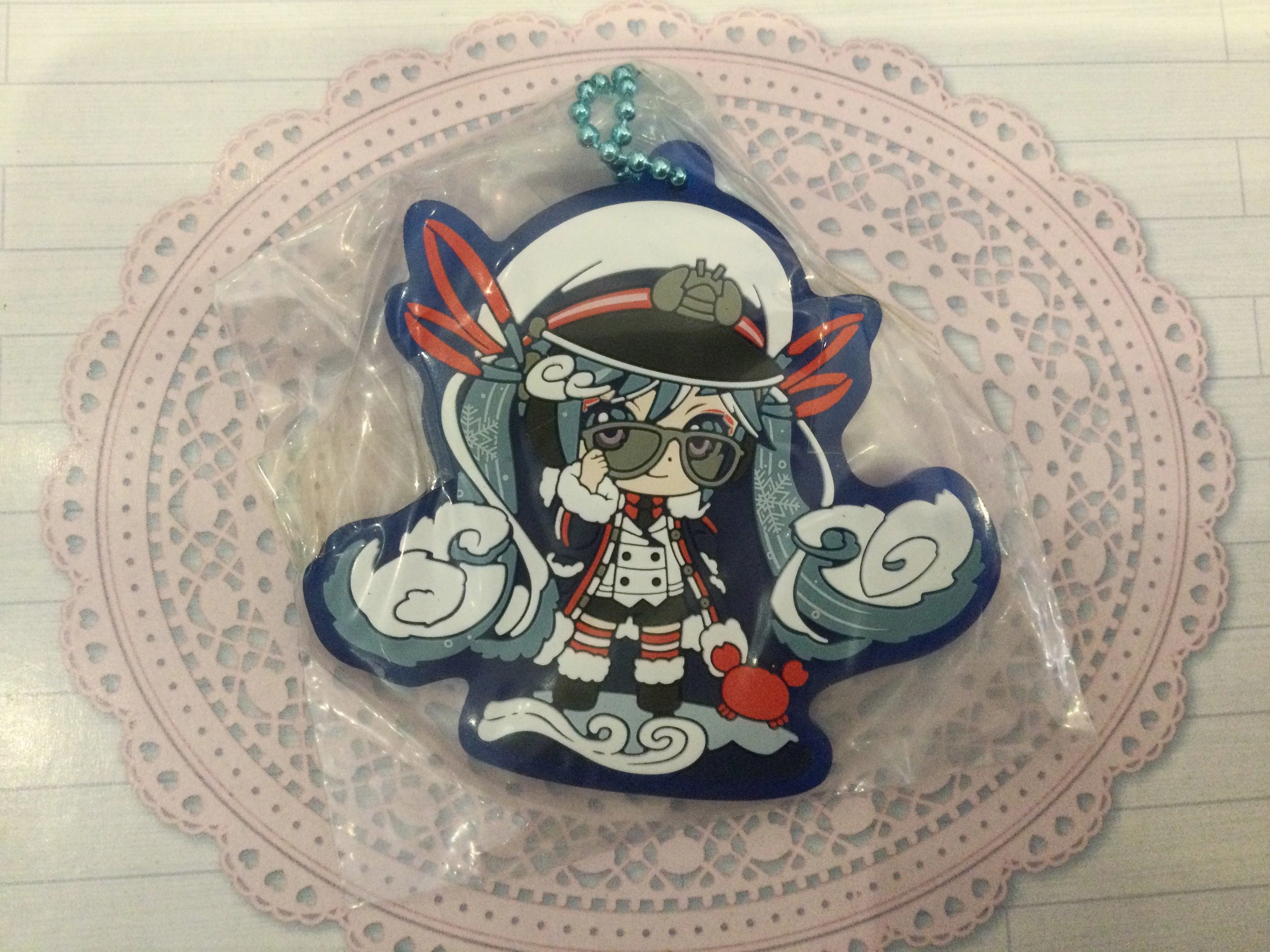 Professional Grade Vocaloid Snow Miku 2022 Grand Voyage Rubber Keychain 3 Pieces Set (In-stock)