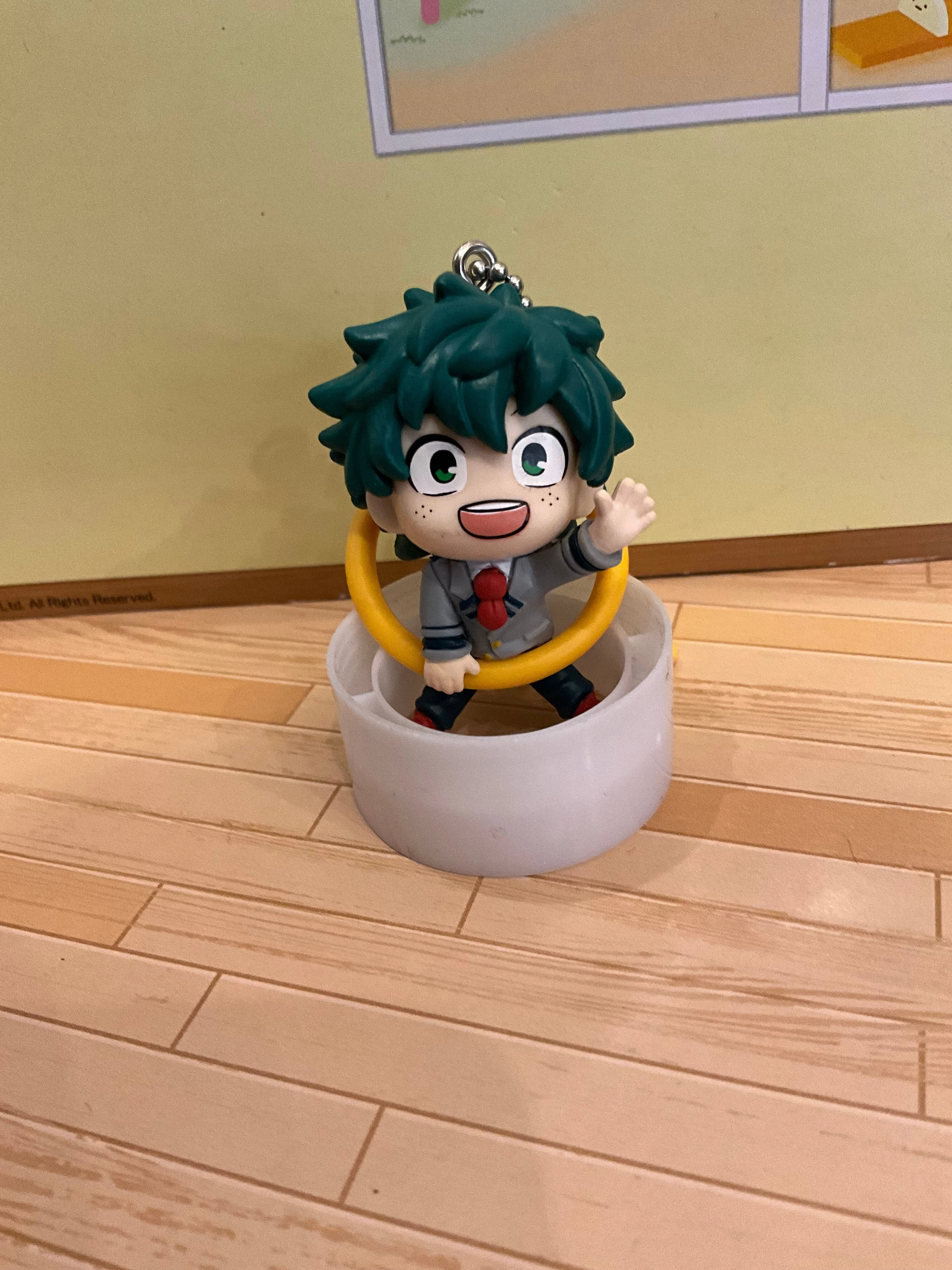 Digital Art My Hero Academia Character in Rings Small Figure Keychain 4 Pieces Set (In-stock)