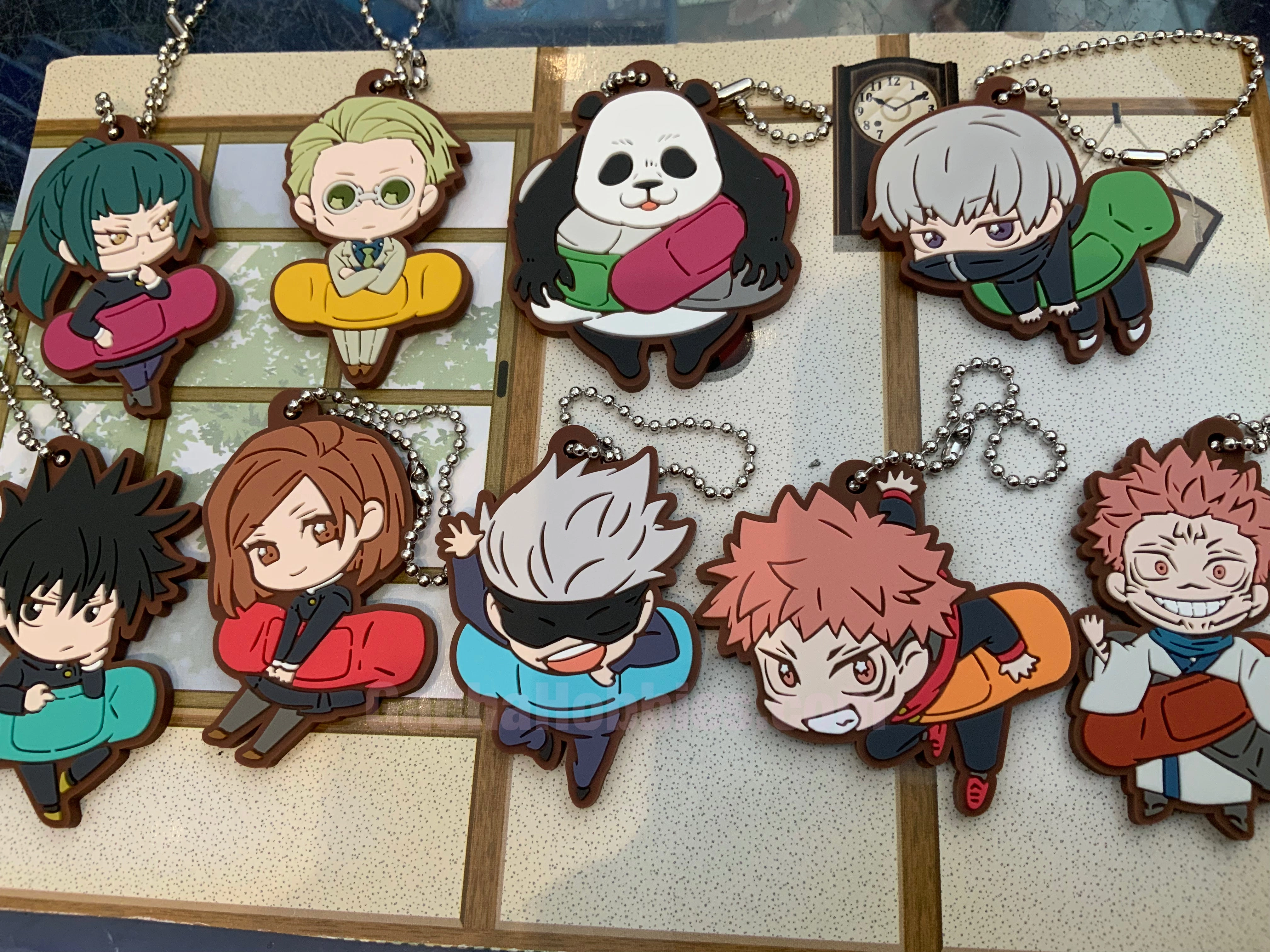 Miniature World Jujutsu Kaisen Character Rubber Keychain 9 Pieces Set (In-stock)