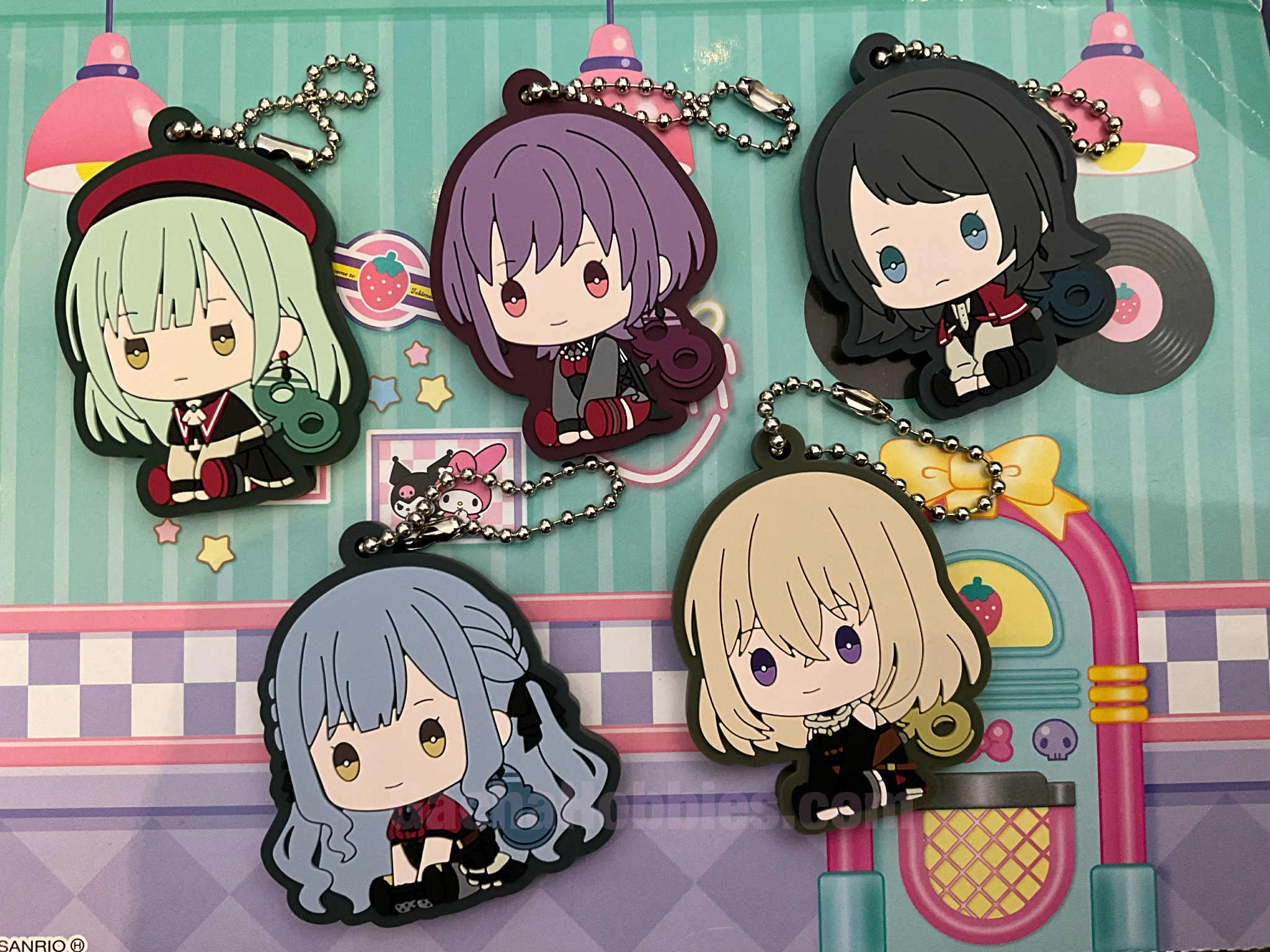 Hobby Figure BanG Dream! It's MyGO!!!!! Ave Mujica Character Rubber Keychain 5 Pieces Set (In-stock)