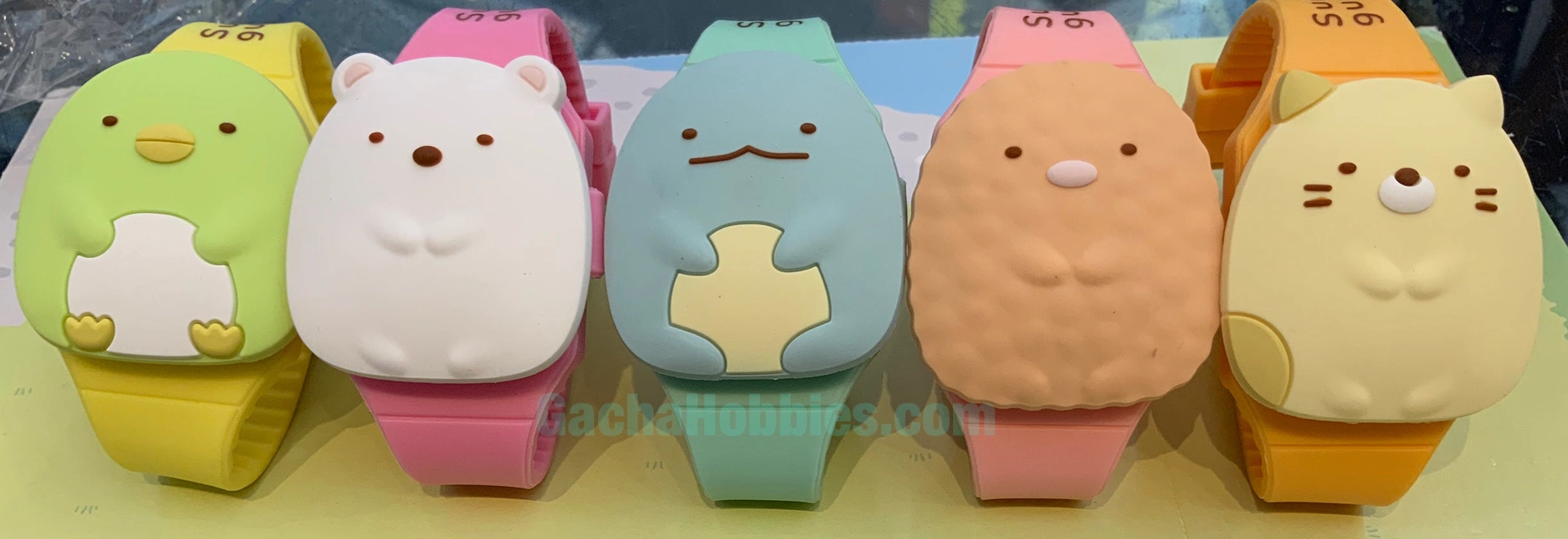 International Icon Anime Display Sumikko Gurashi Soft Rubber Cover Digital Watch 5 Pieces Set (In-stock)