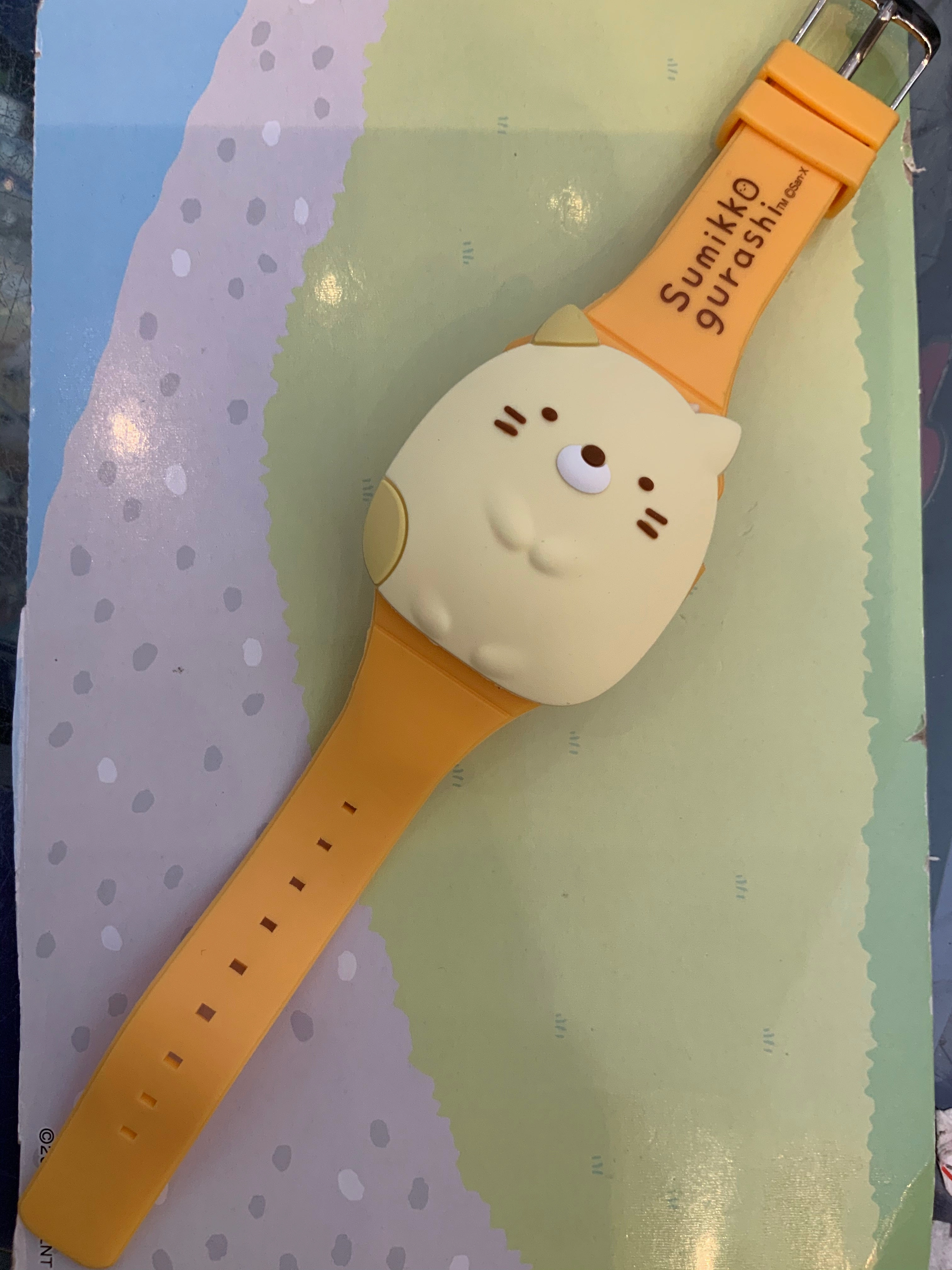 Kawaii Design Plastic Model Sumikko Gurashi Soft Rubber Cover Digital Watch 5 Pieces Set (In-stock)