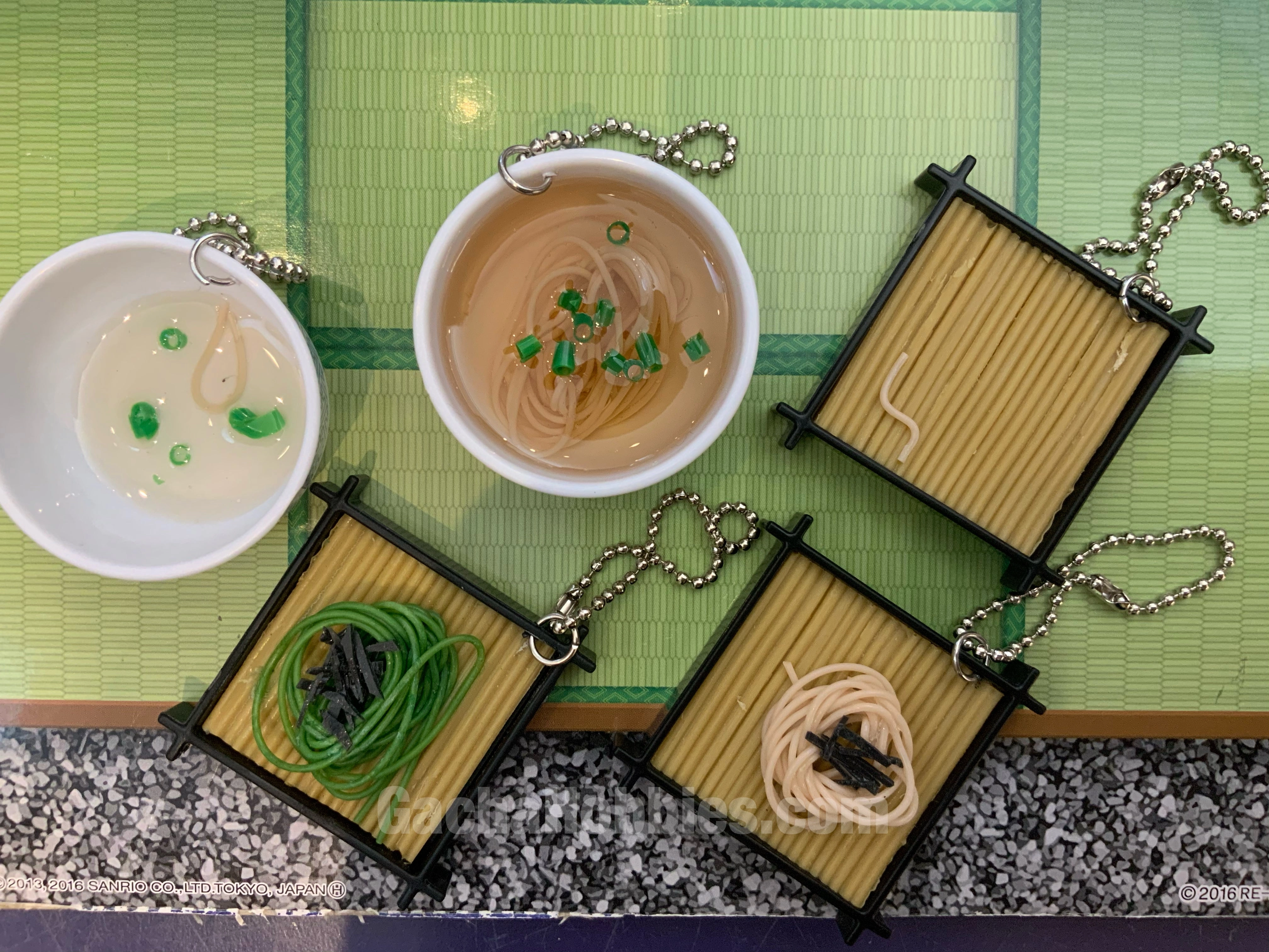 PVC Toy Japanese Soba Figure Keychain 5 Pieces Set (In-stock)