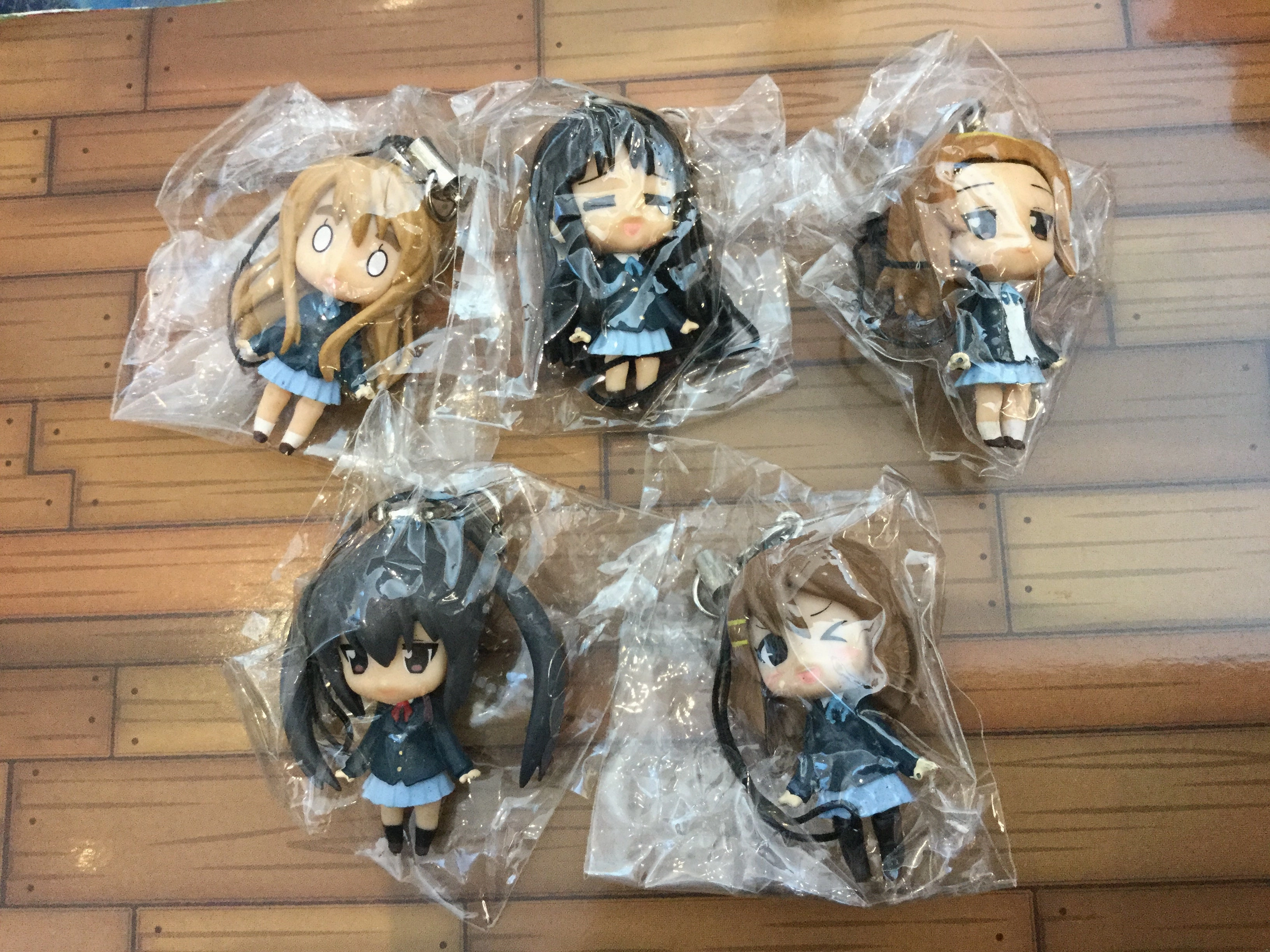 Miniature Product Premium Collection K-ON Character Figure Keychain 5 Pieces Set (In-stock)