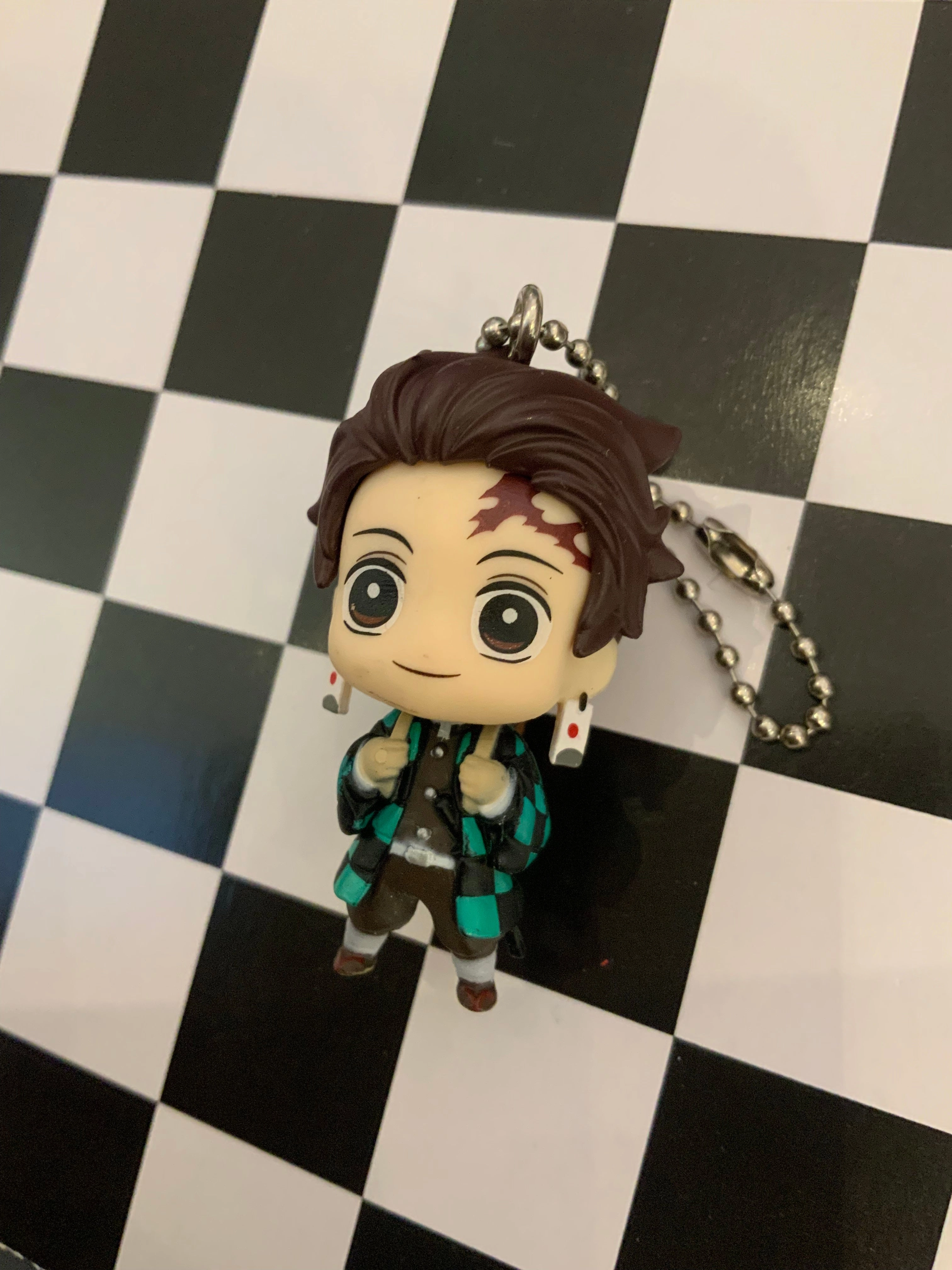 Luxury Gift Kimetsu no Yaiba Demon Slayer Character Swing Head Figure Keychain 6 Pieces Set (In-stock)