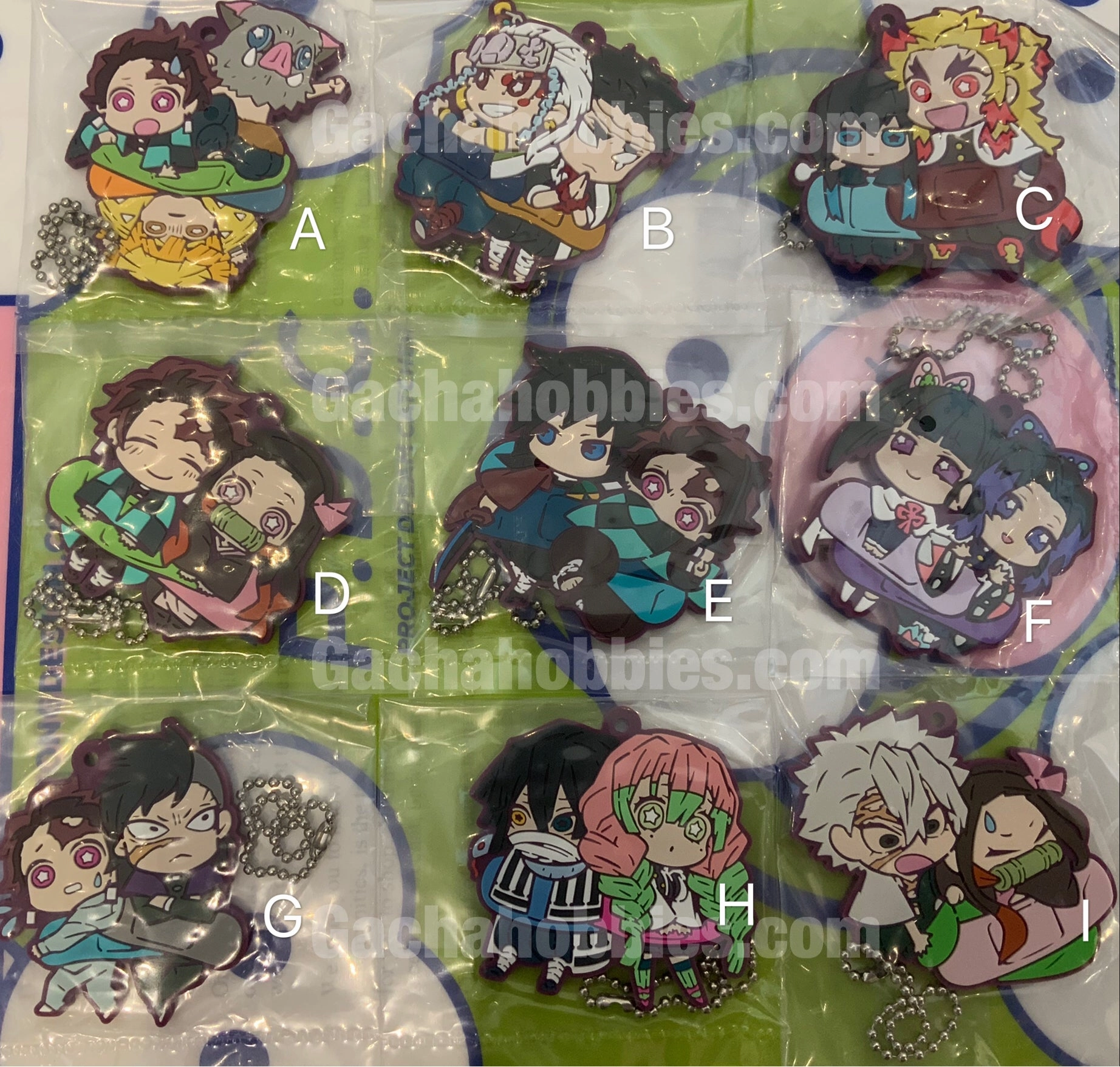 Kimetsu no Yaiba Demon Slayer Onemutan Rubber Keychain Vol.3 9 Pieces Set (In-stock) Anime Series