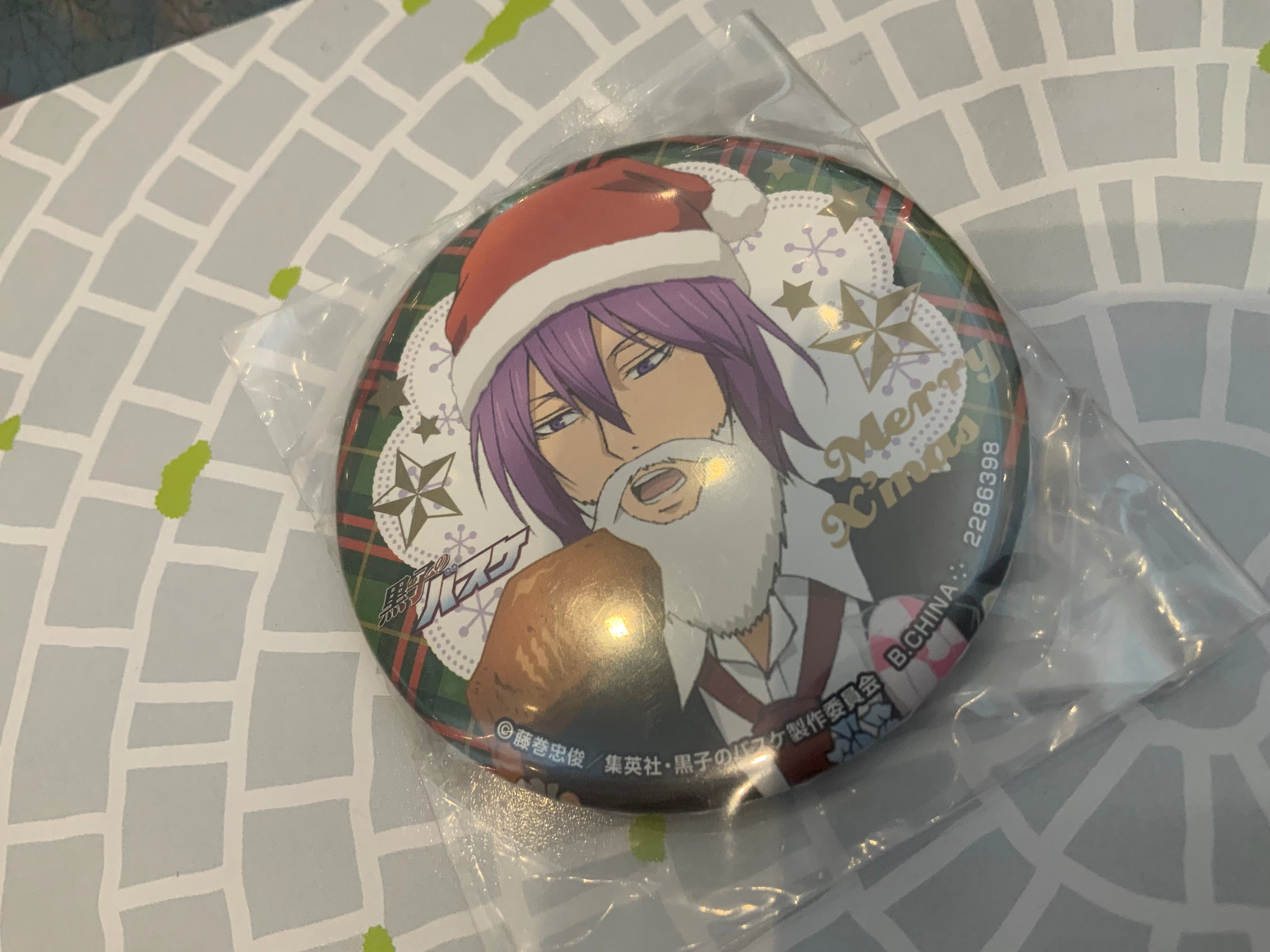 Bedroom Accent Kuroko no Basketball Christmas Time Badge Pin 8 Pieces Set (In-stock)
