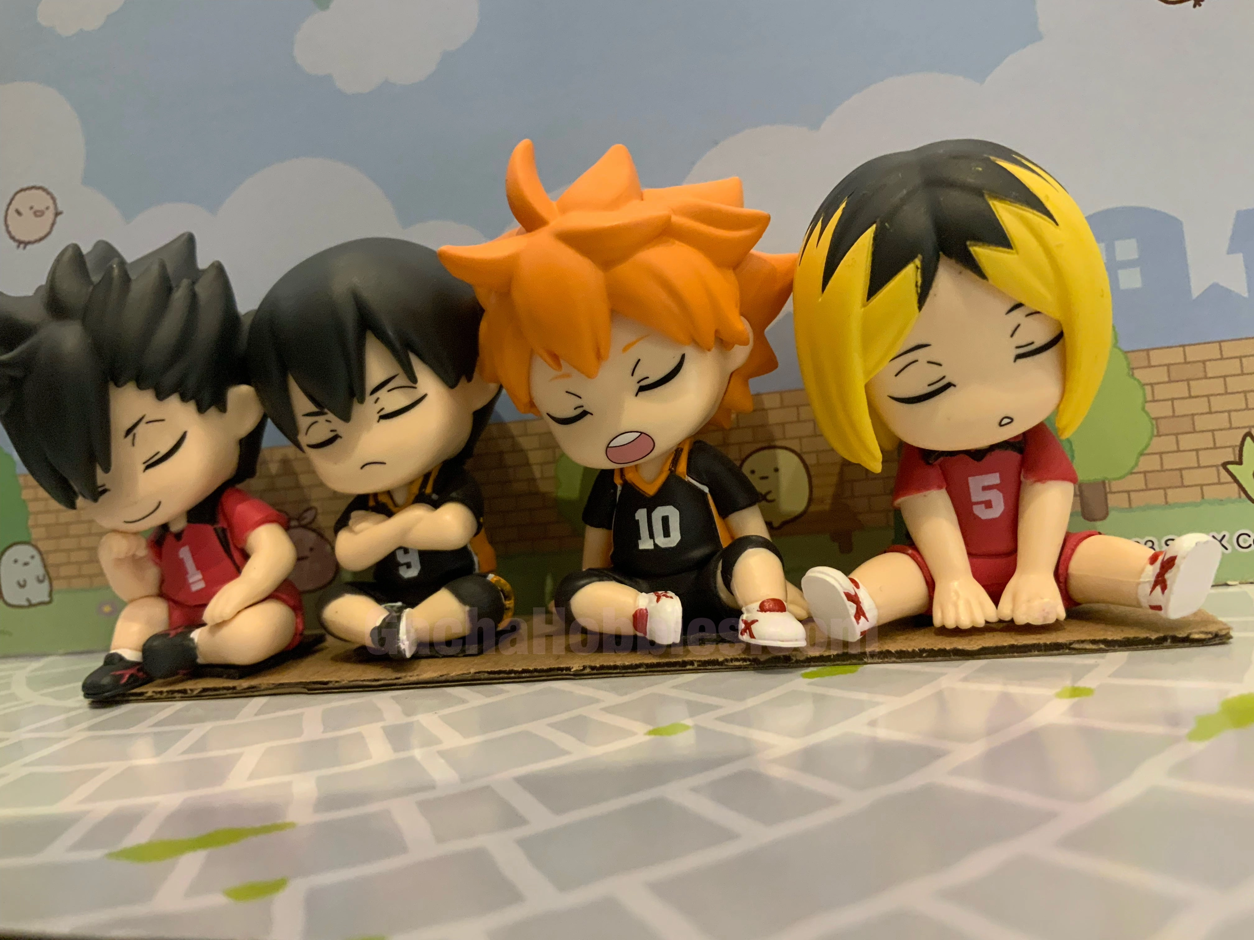 Designer Art Haikyuu Characters Sleeping on Shoulder Figure 4 Pieces Set (In-stock)