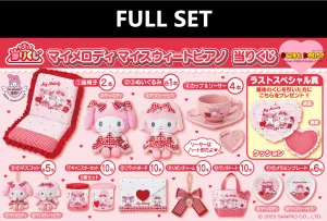 Collectible Series Set Exclusive Drop Display Limited Finds Kuji - My Melody and My Sweet Piano - Gingham Red (Full Set of 70) <br>[Pre-Order]