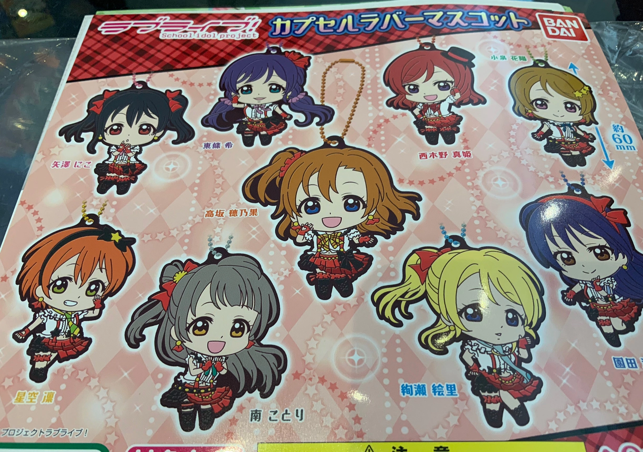 Love Live ??'s Flat Rubber Keychain 9 Pieces Set (In-stock) College Decor