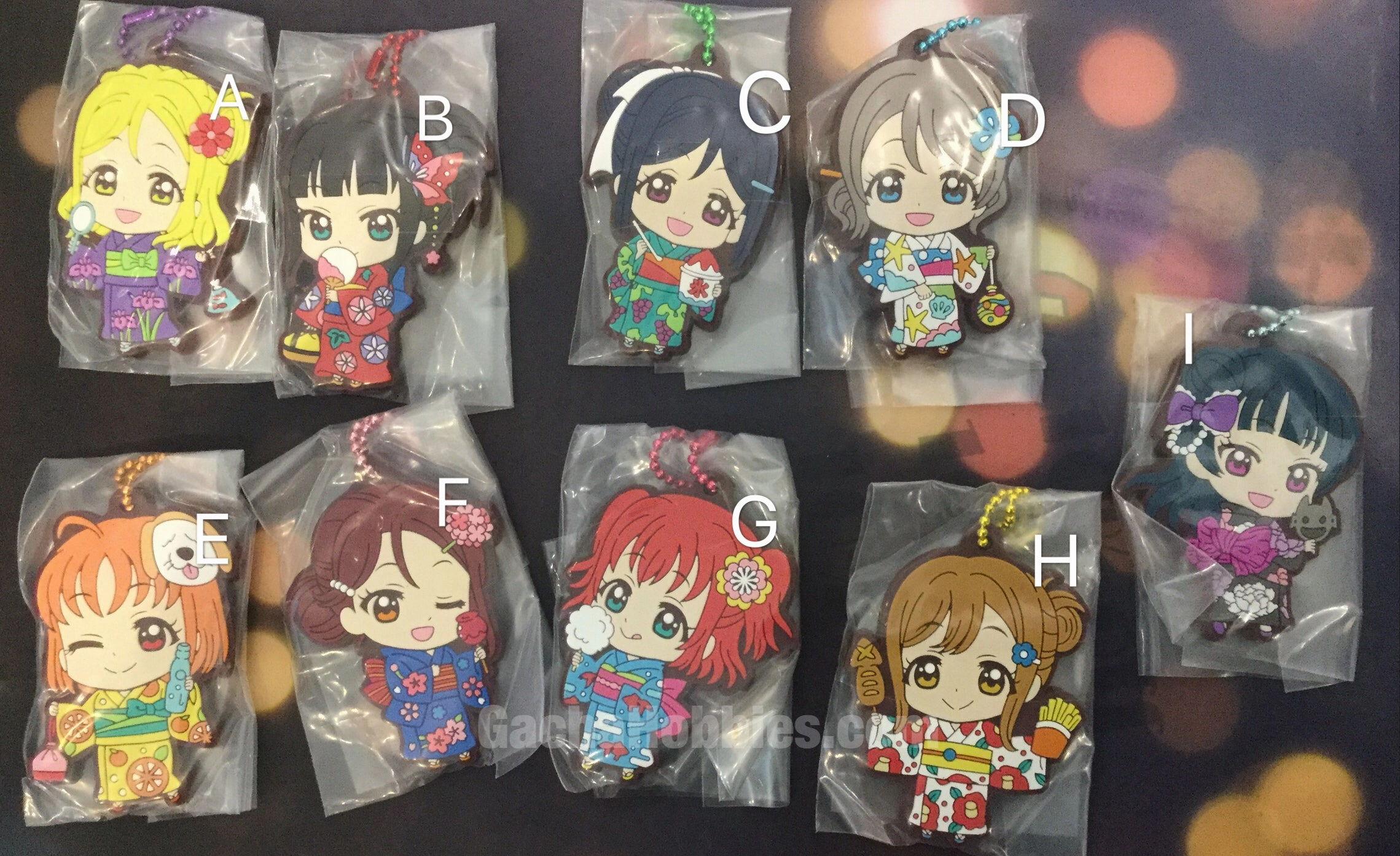 Lovelive Summer Matsuri Yukata Keychain Set 9 Pieces (In-stock) Robot Collectible