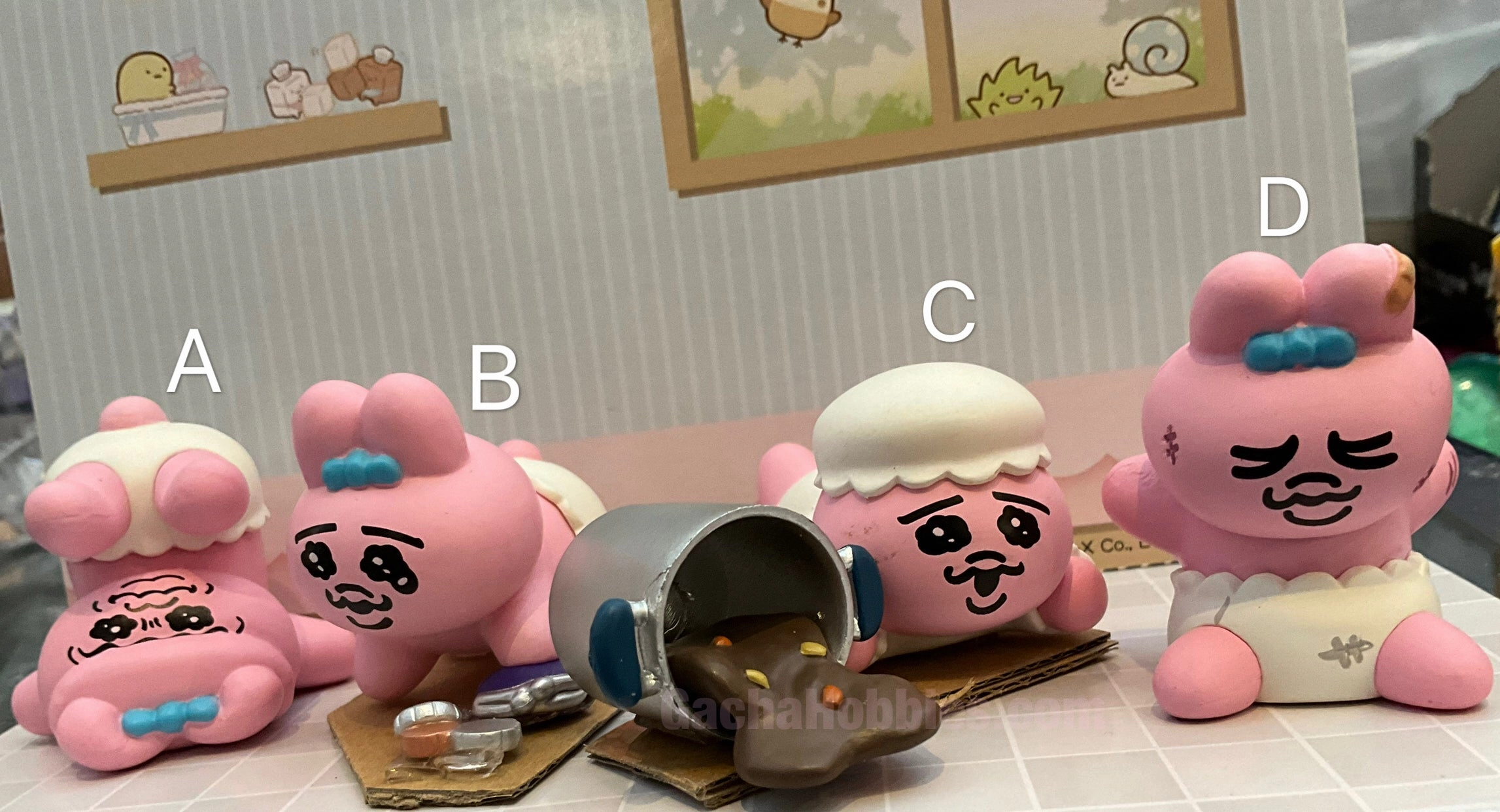 Travel Souvenir Opanchu Usagi Unlucky Day Small Figure 4 Pieces Set (In-stock)