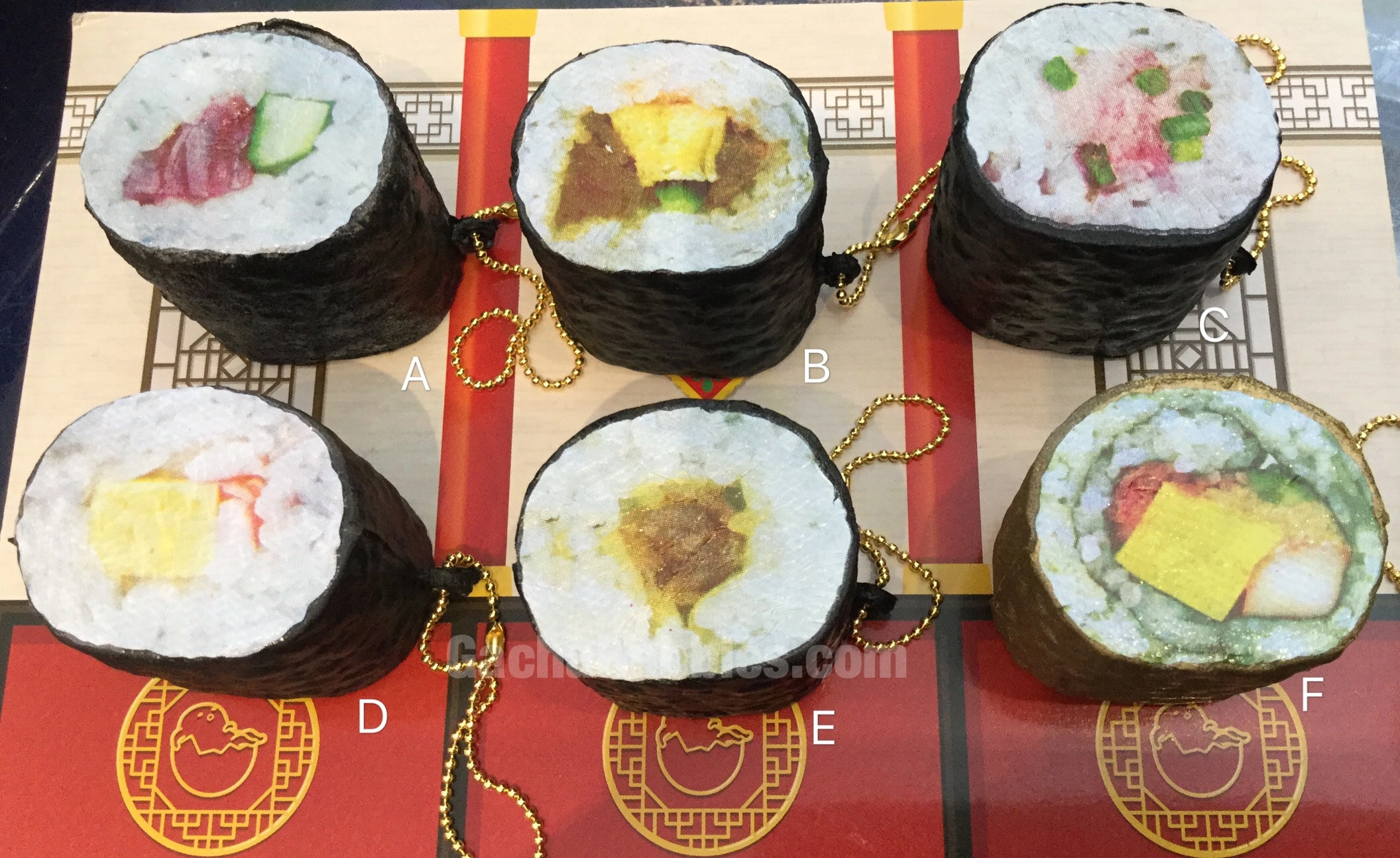Maki Sushi Roll Squishy Keychain 6 Pieces Set (In-stock) Limited Showcase