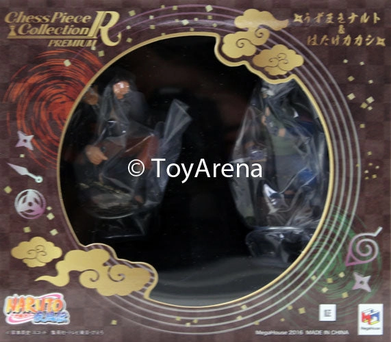 Designer Figure High End Megahouse Naruto Shippuden Naruto and Kakashi Chesspiece Collection Set of 2 Pieces