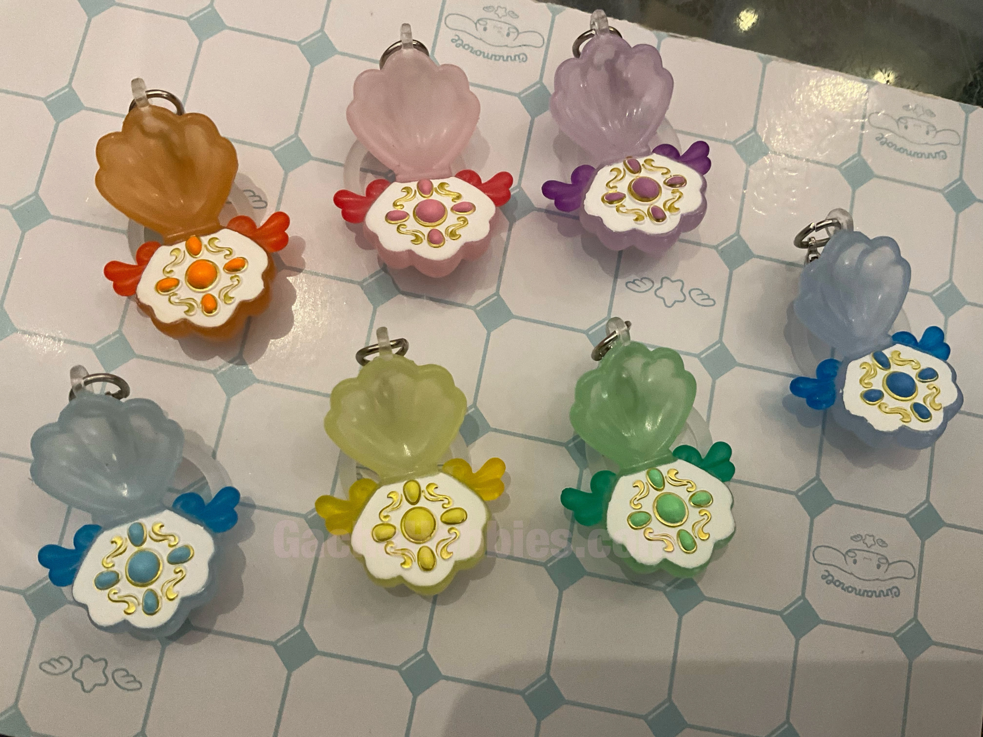 Mermaid Melody Pichi Pichi Pitch Shell Pendant Figure Keychain 7 Pieces Set (In-stock) Art Article