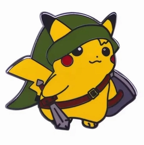 Dog Statue Collection Showcase Pin | Pok??mon / Legend of Zelda | Pikachu Cosplay - Link