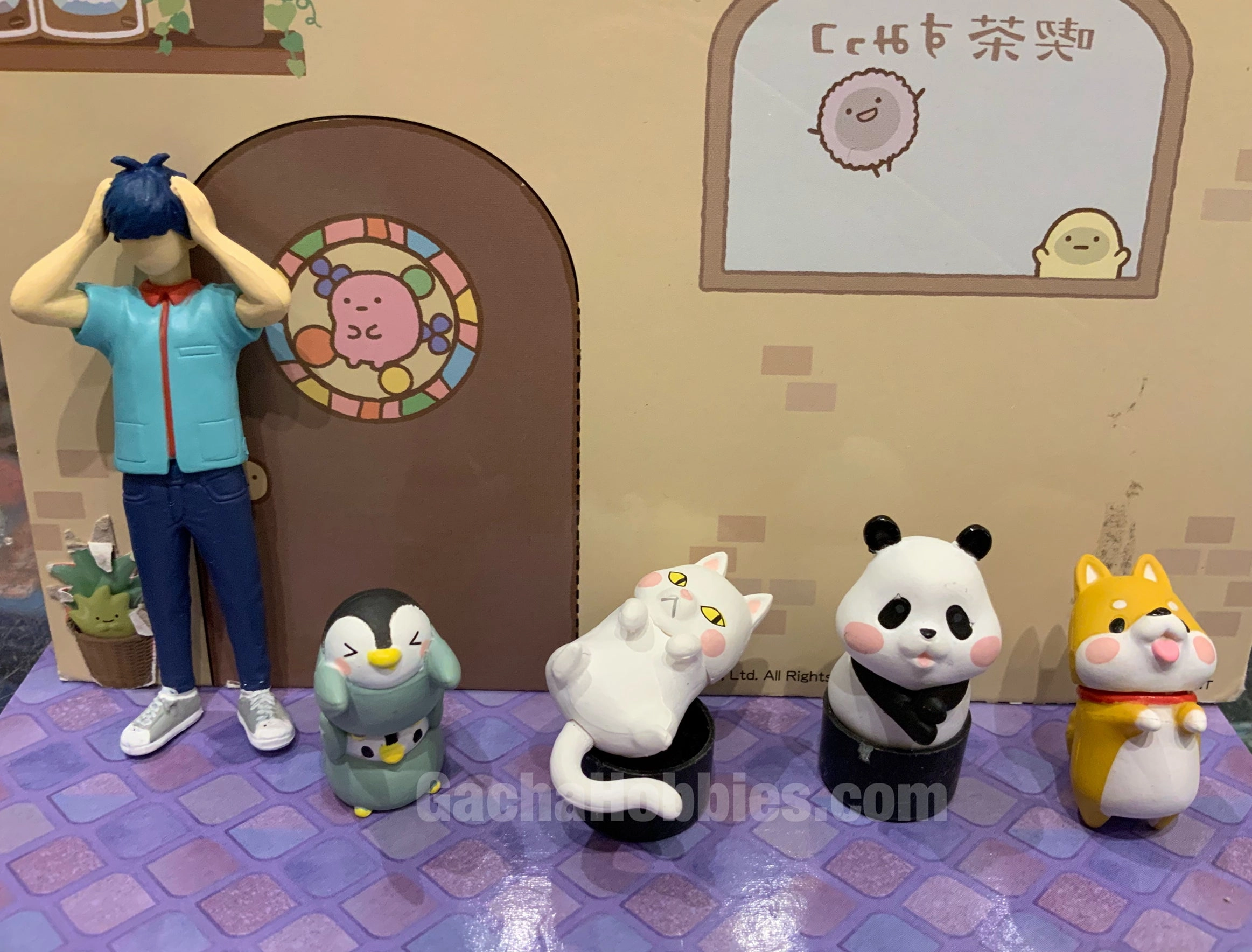 Mocchi-Mocchi Convenience Store Sales and Animals Figure 5 Pieces (In-stock) Art Deco