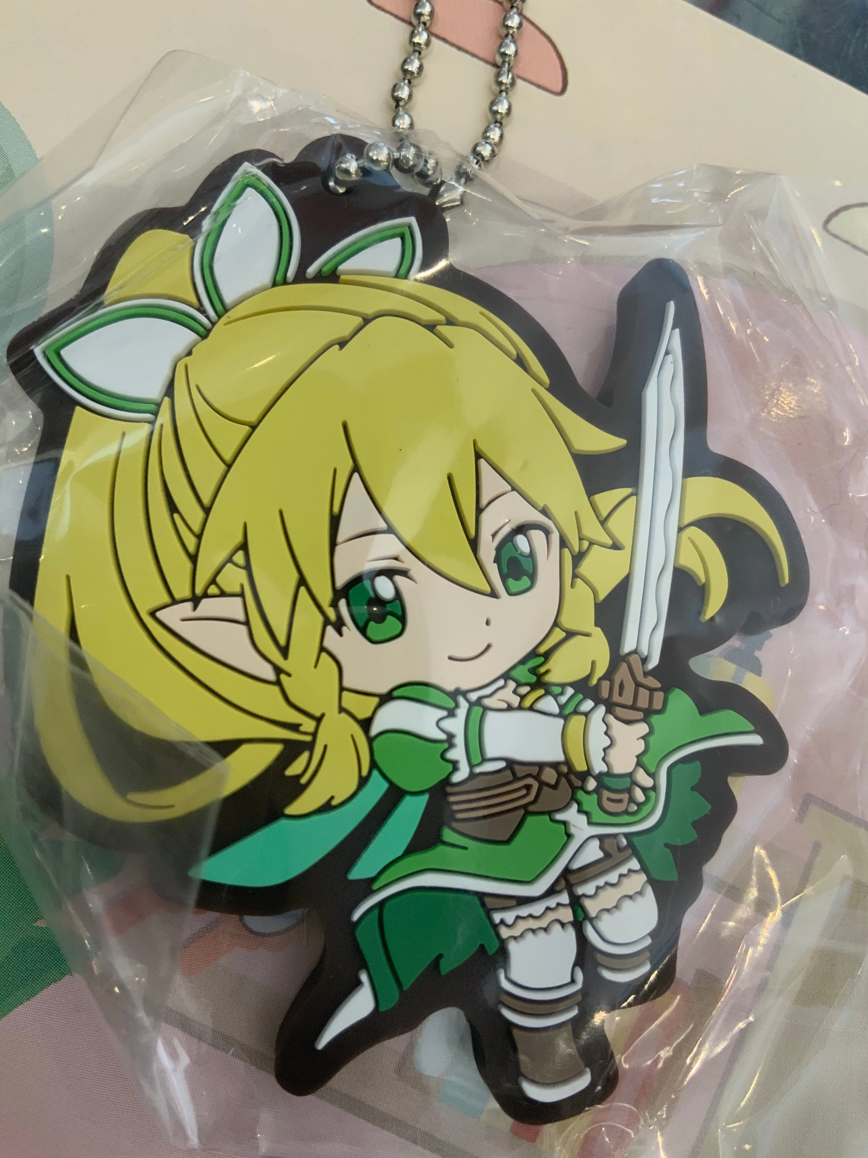 Brand Advocate Stone Statue Sword Art Online 10th Anniversary Flat Rubber Keychain 8 Pieces Set (In-stock)