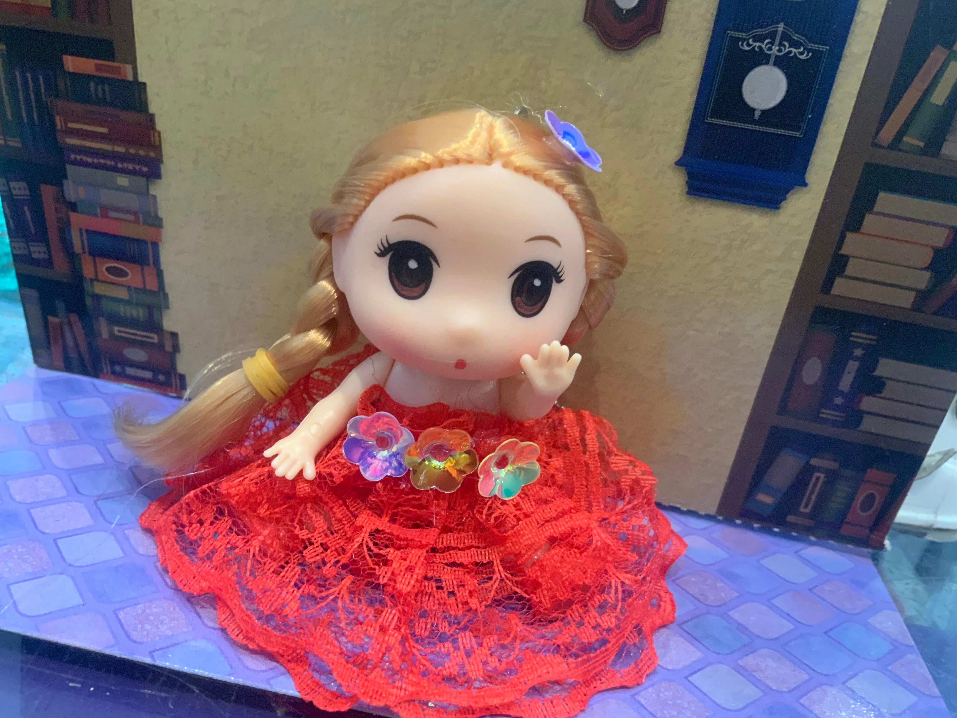 Garden Ornament Feminine Little Doll Keychain 6 Pieces Set (In-stock)