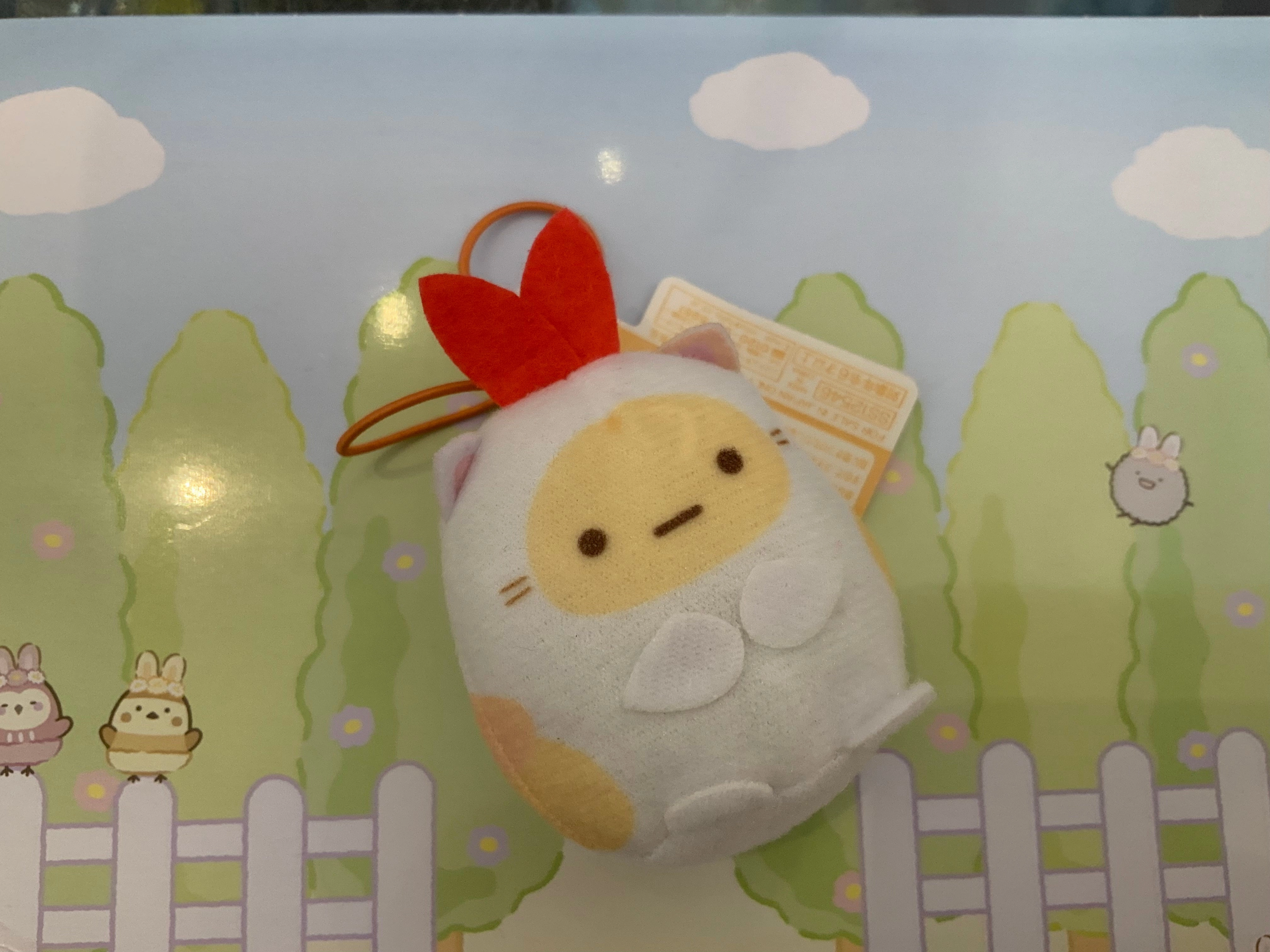 Superhero Product Chibi Unit Sumikko Gurashi Cat Costume Small Plush Keychain 4 Pieces Set (In-stock)