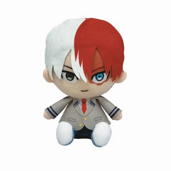 My Hero Academia Chibi Plush Todoroki Shoto School Uniform Ver. Workstation Decor Small Sculpture