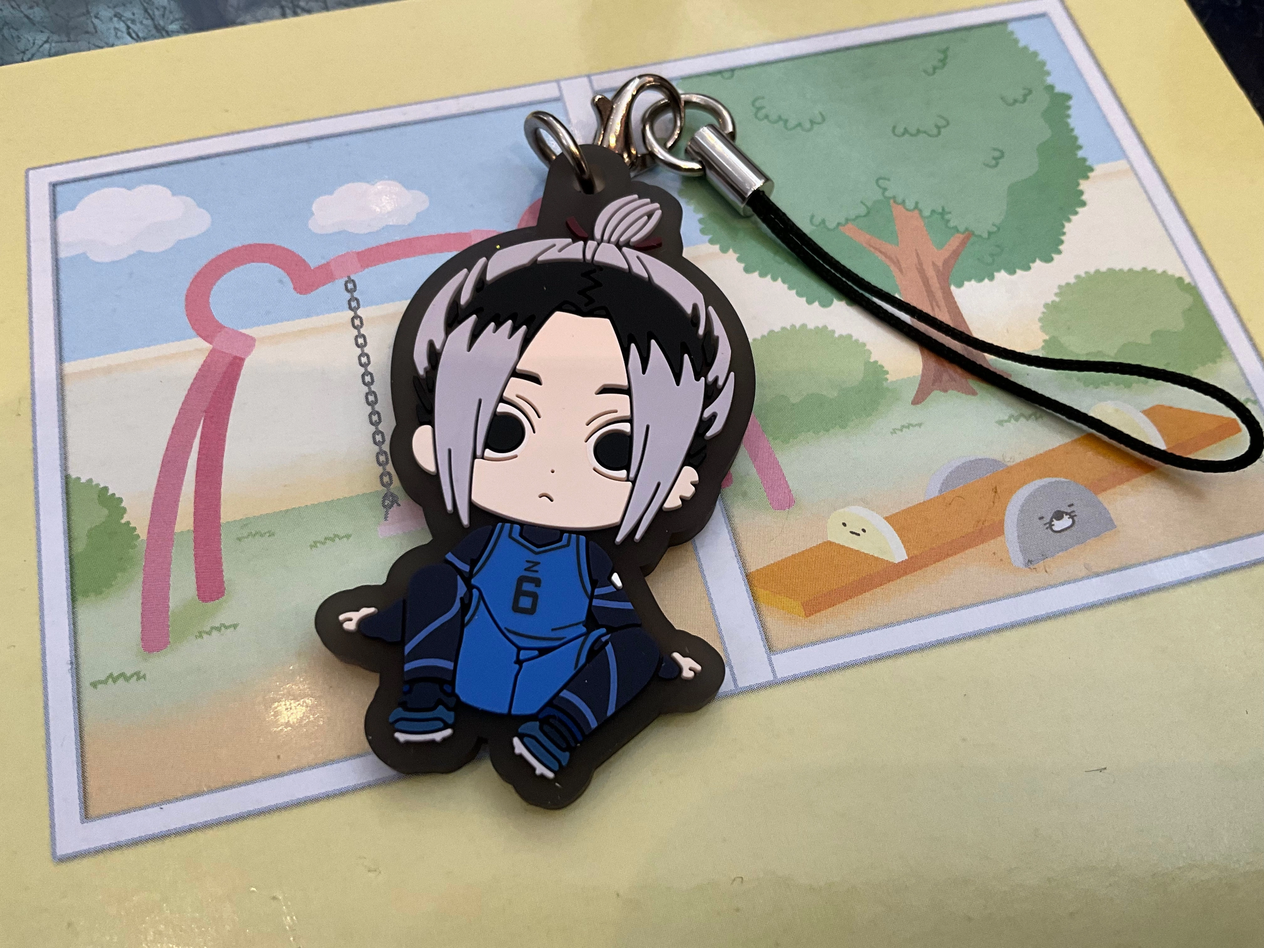 Egyptian Art Blue Lock Characters Break Time Rubber Keychain Vol.1 5 Pieces Set (In-stock)