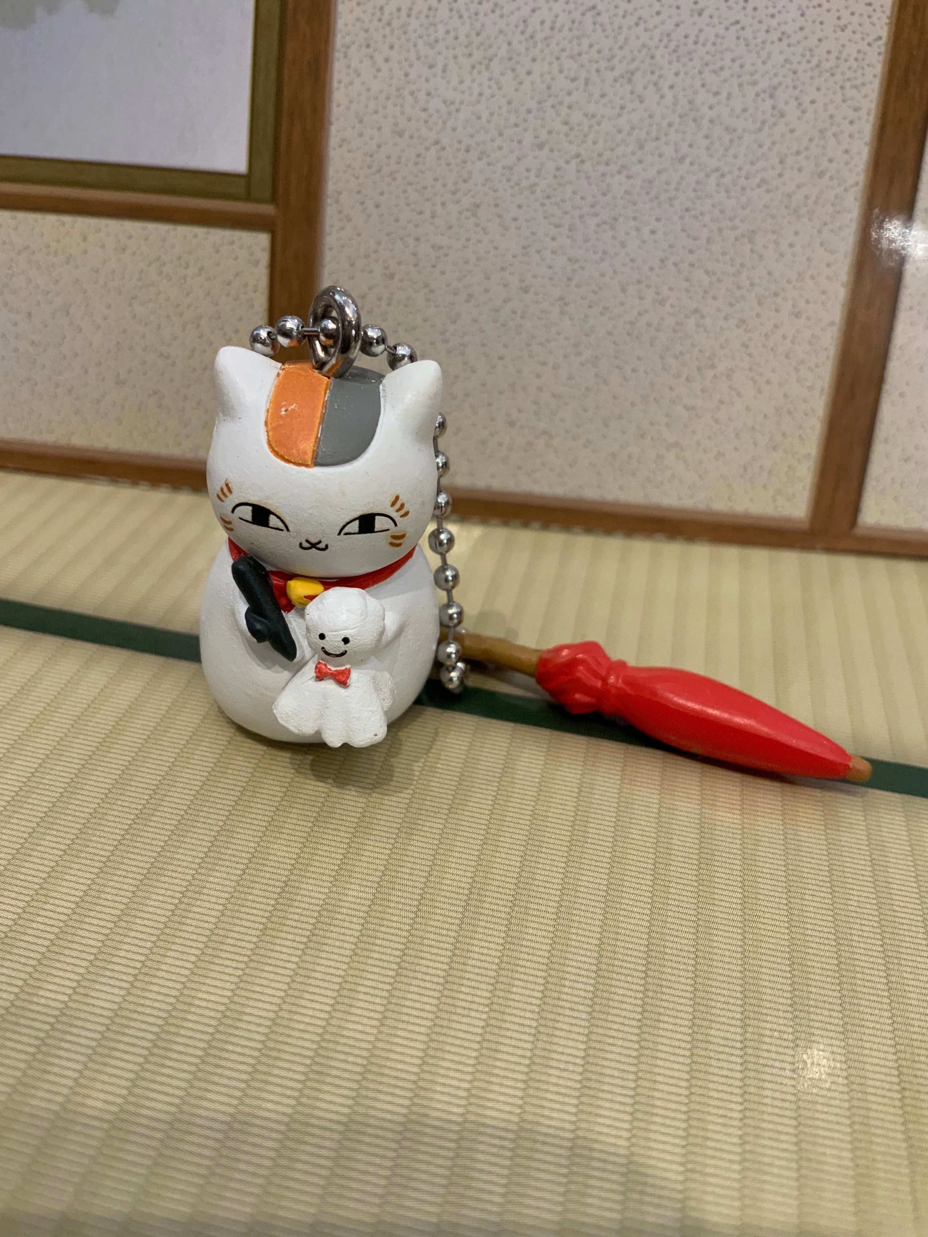 Natsume Yuujinchou Nyanko-sensei and Rainy Days Figure Keychain 5 Pieces Set (In-stock) Static Pose Apartment Living