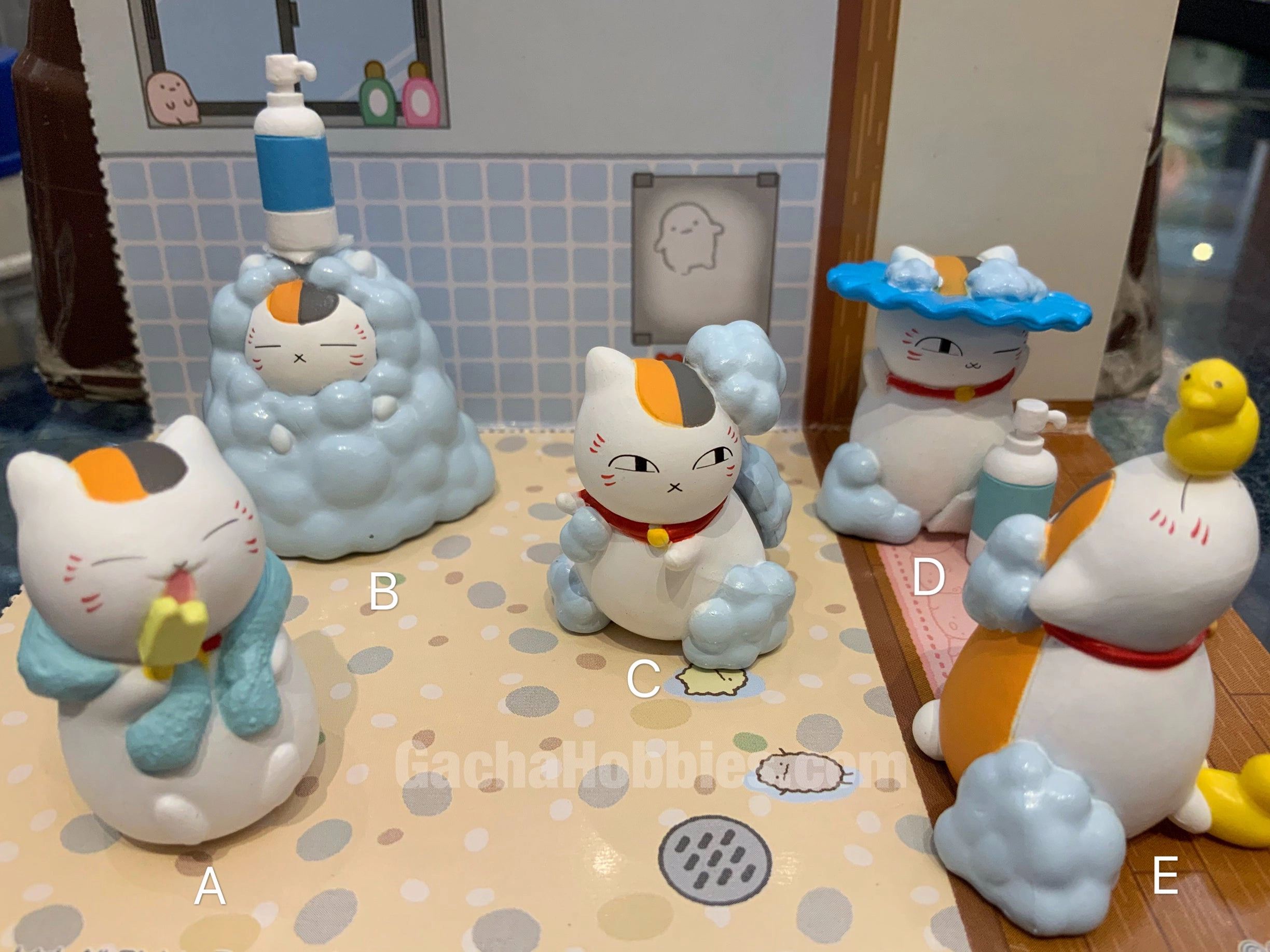 Robot Article Popular Choice Neko Sensei Bath Figure 5 Pieces Set (In-stock)