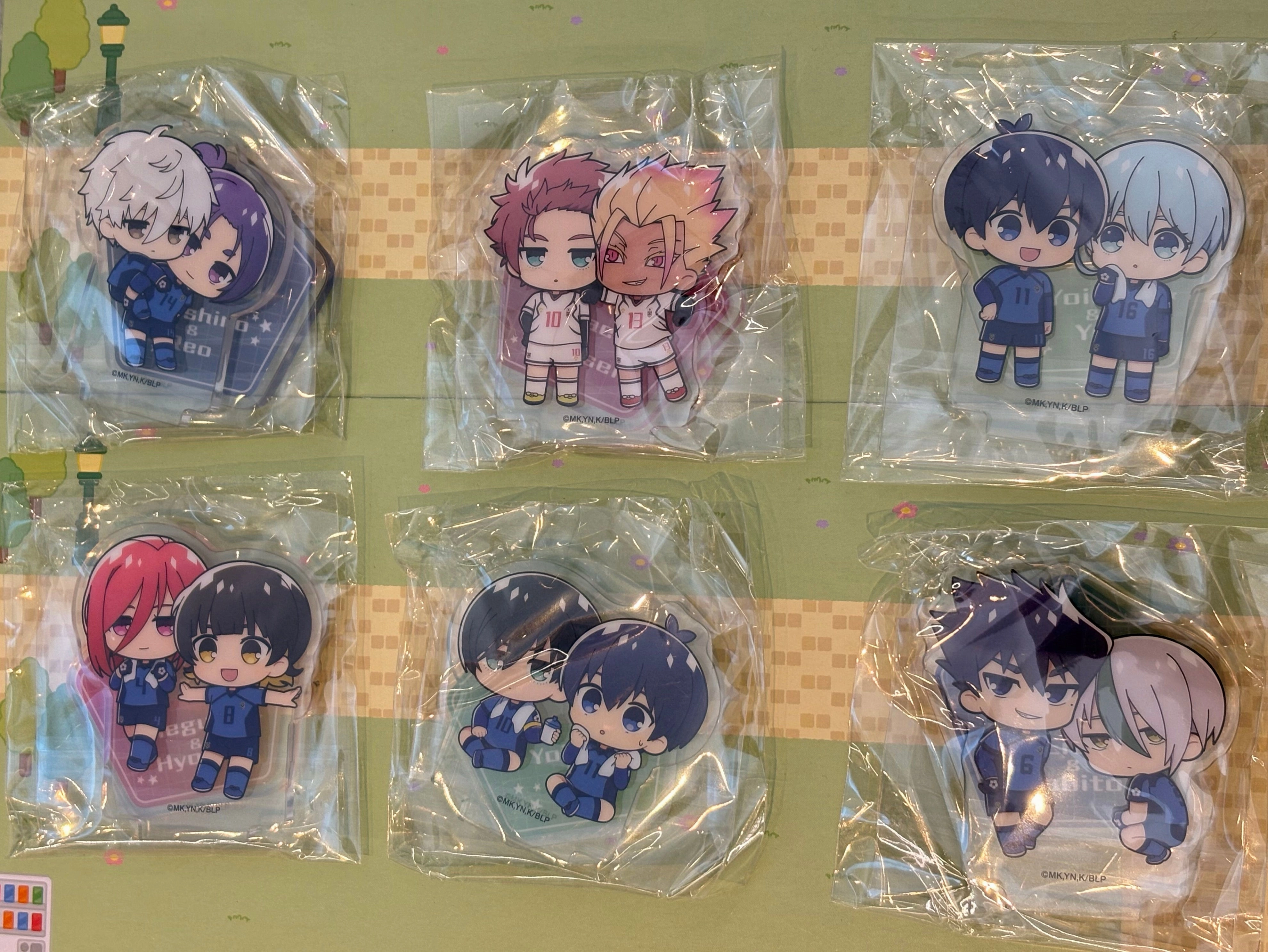 Character Item NIC Blue Lock Characters Small Acrylic Stand 6 Pieces Set (In-stock)
