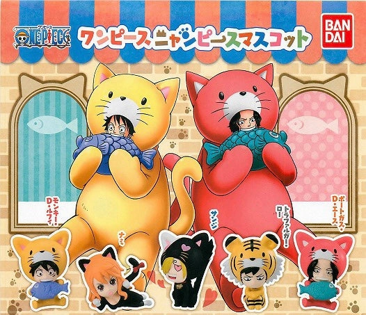 Modern Technique Character Figure One Piece Character Cat Mini Figure 5 Pieces Set (In-stock)