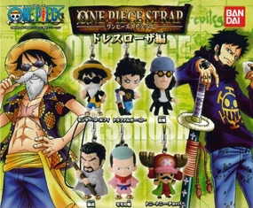 Gaming Model One Piece Strap Dressrosa Character Figure Keychain 6 Pieces Set (In-stock)