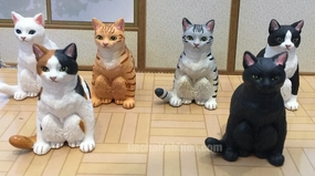 Premium Hobby Crouching Cat Mascot Figure 7 Pieces Set (In-stock)