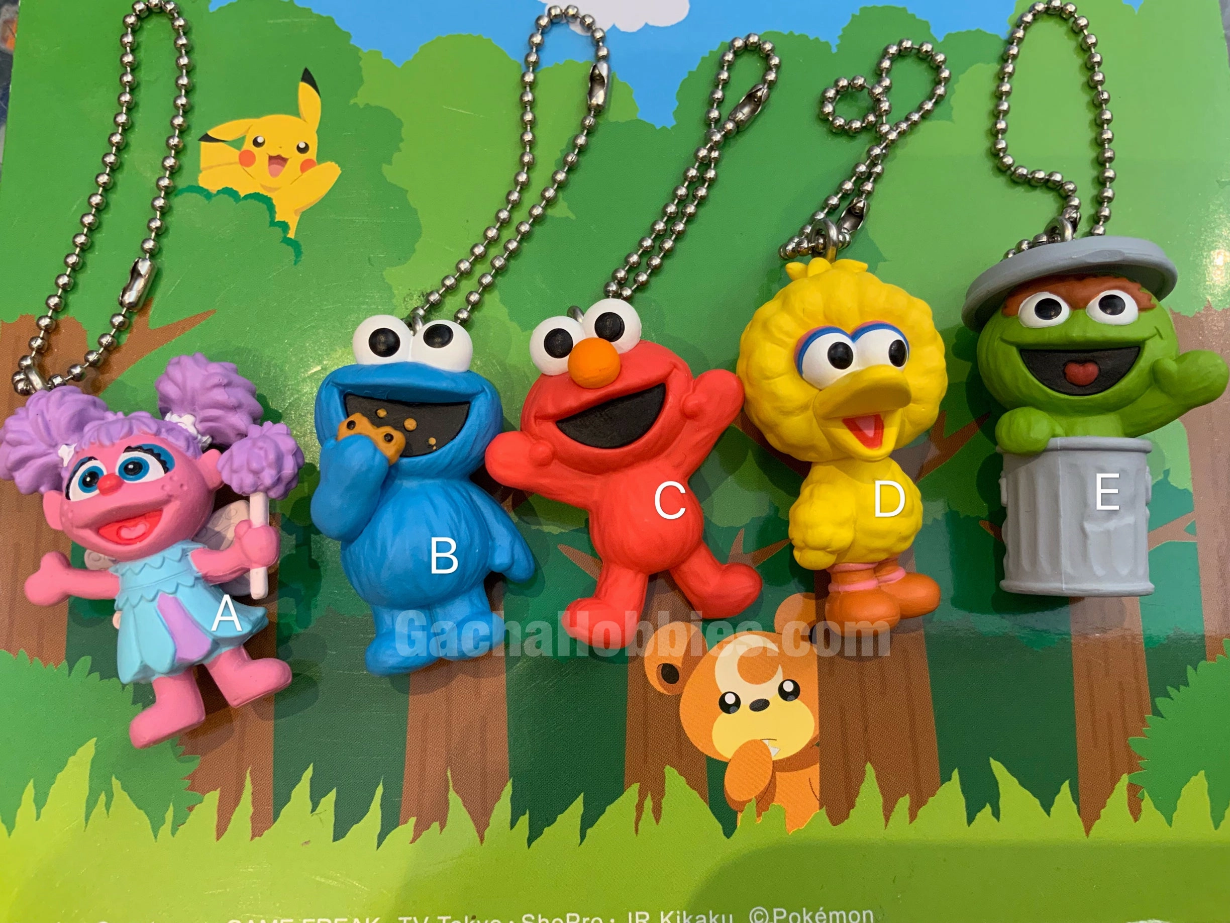 Sesame Street Character Figure Keychain 5 Pieces Set (In-stock) Robot Product Toy Line