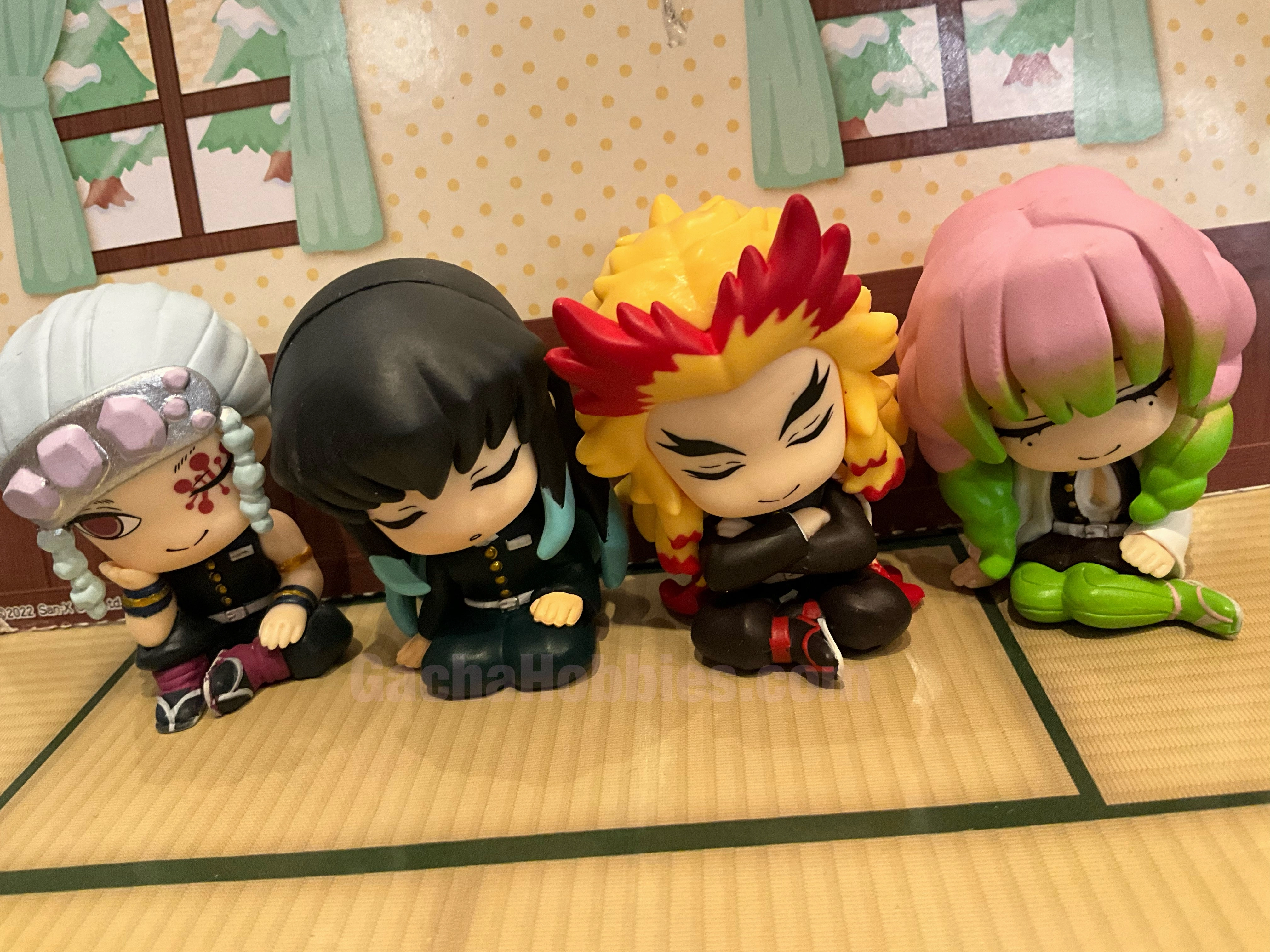Age Appropriate Robot Object Kimetsu no Yaiba Demon Slayer Characters Sleeping on Shoulder Figure 4 Pieces Set (In-stock)