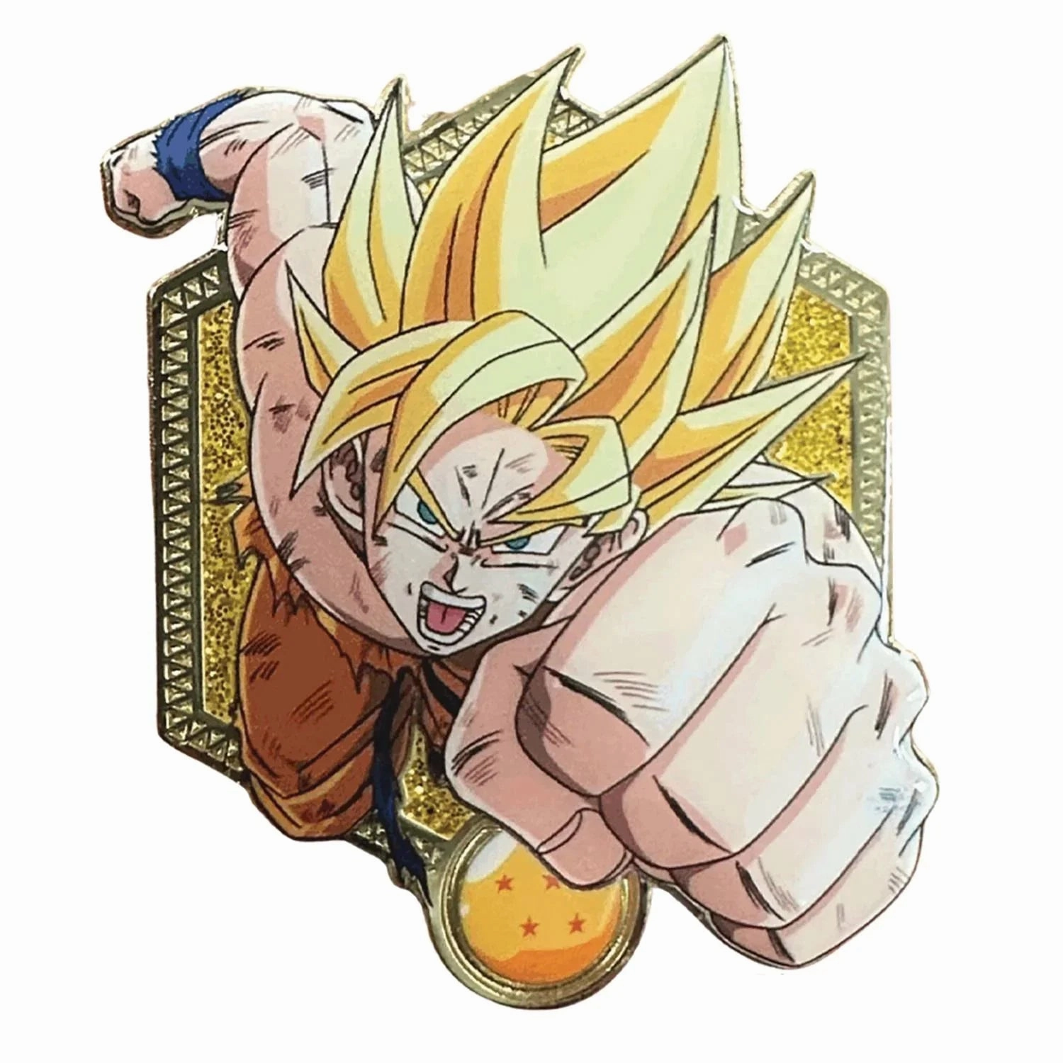 Porcelain Doll Chibi Art Pin | Dragon Ball Z | Golden Series | Super Saiyan Goku
