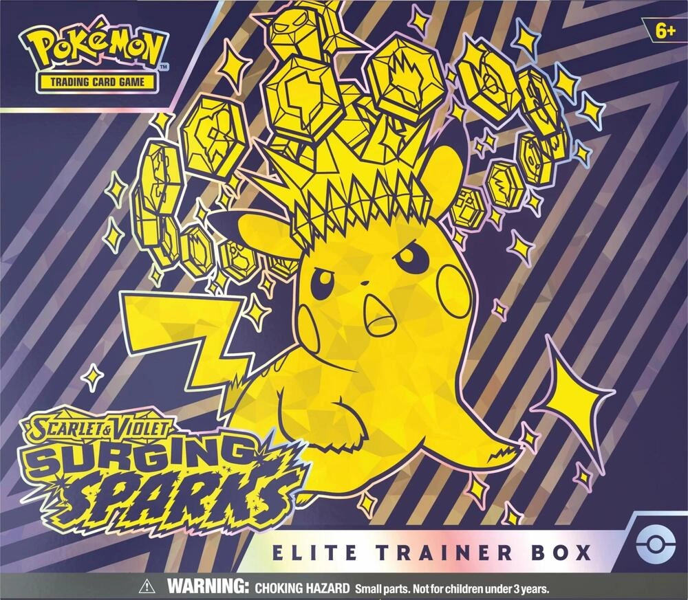 Pok??mon | TCG: S & V: Surging Sparks (SV08) | Elite Trainer Box Train Model Battle Reenactment