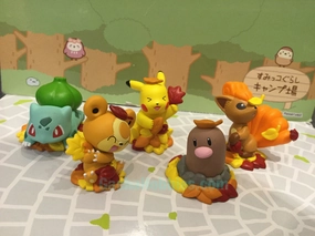 Premium Unit Decorative Model Pokemon Harahara Ochiba Asobi Figure Vol.2 5 Pieces Set (In-stock)