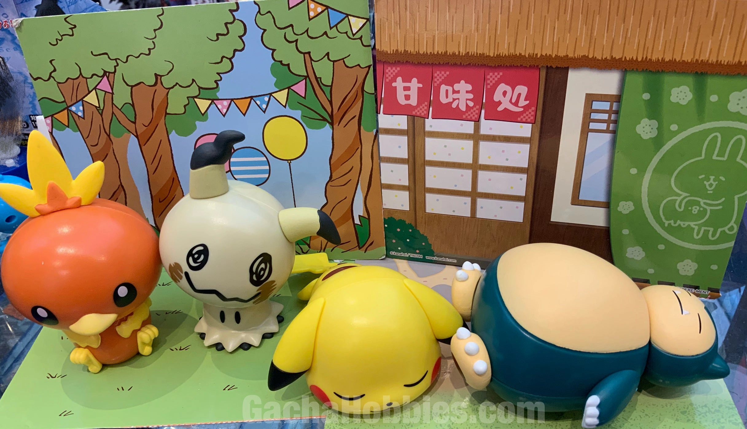 Limited Toy Pokemon Sleeping Big Head Figure 4 Pieces Set (In-stock)
