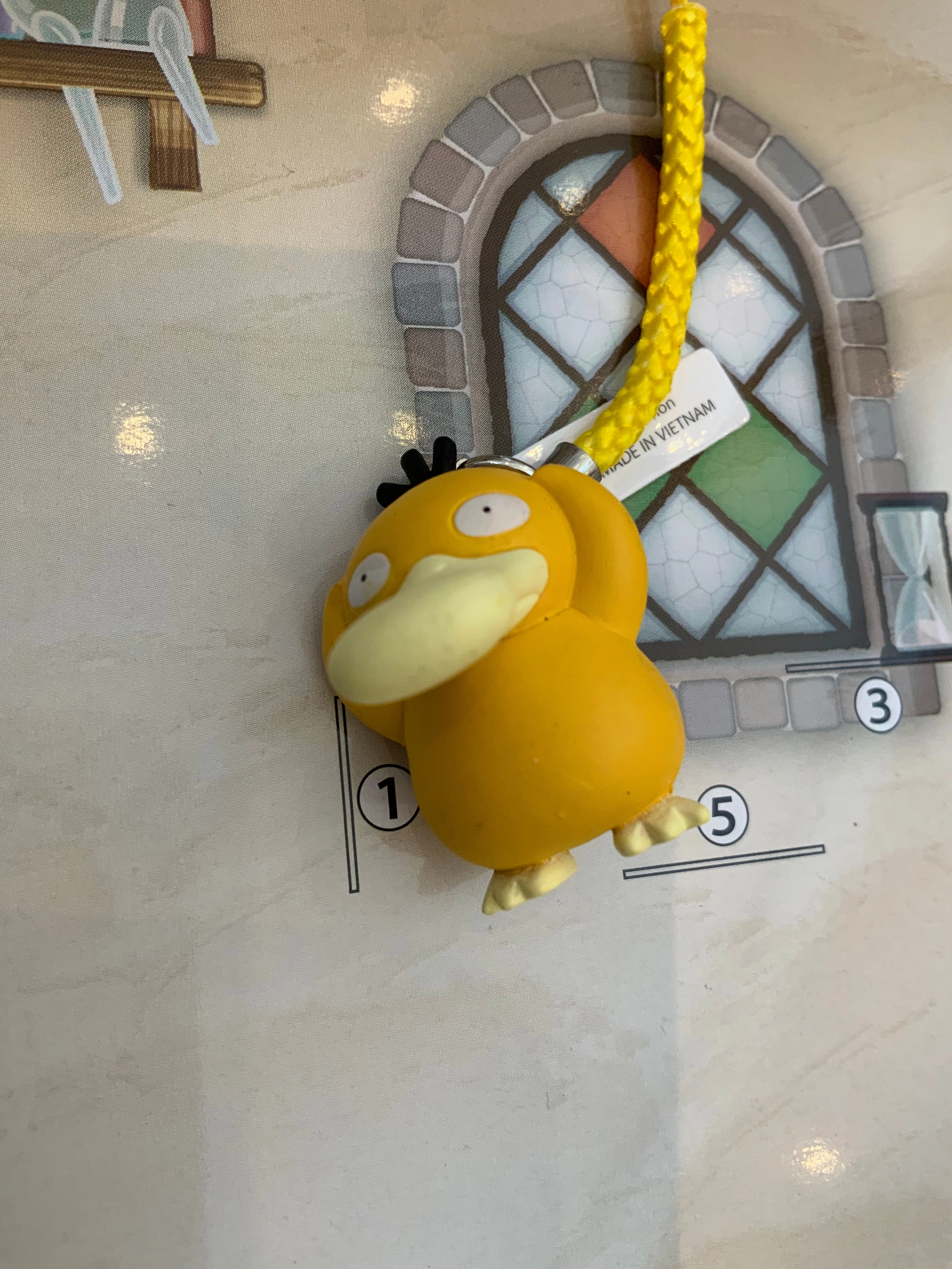 Cat Figurine Holiday Catalog Pokemon Sword and Shield Character Yellow Strap Figure Keychain 5 Pieces Set (In-stock)