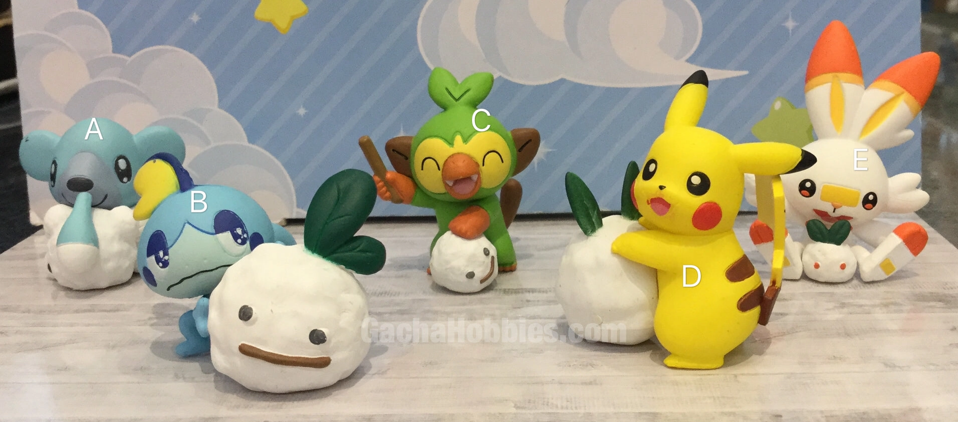Pokemon Yuki-Asobi Daisakusen Figure 5 Pieces Set (In-stock) Chibi Sculpture