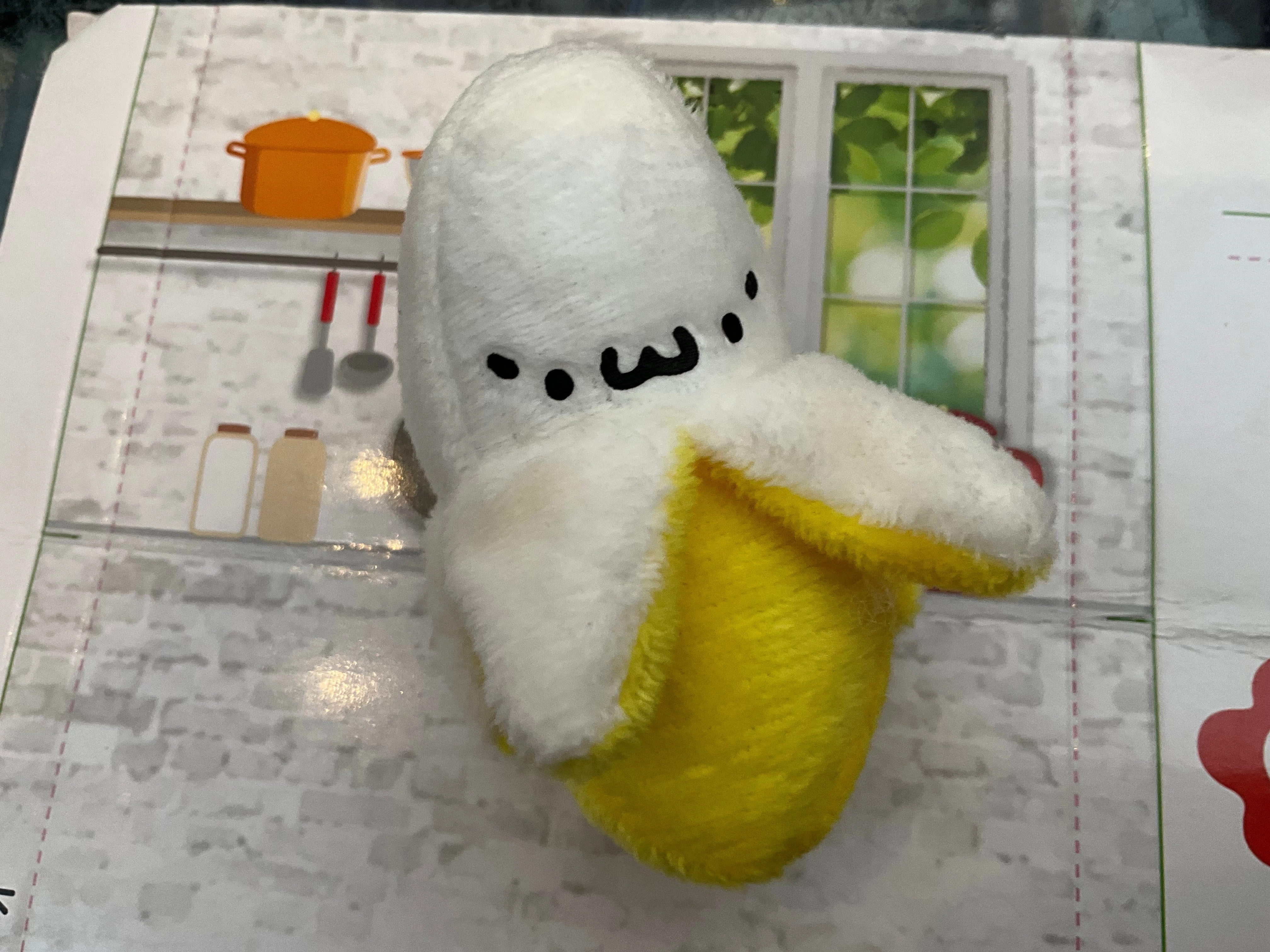 Colorful Banana with Emoticon Small Plush Keychain 5 Pieces Set (In-stock) Cute Collectible