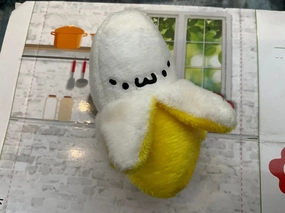 Colorful Banana with Emoticon Small Plush Keychain 5 Pieces Set (In-stock) Cute Collectible