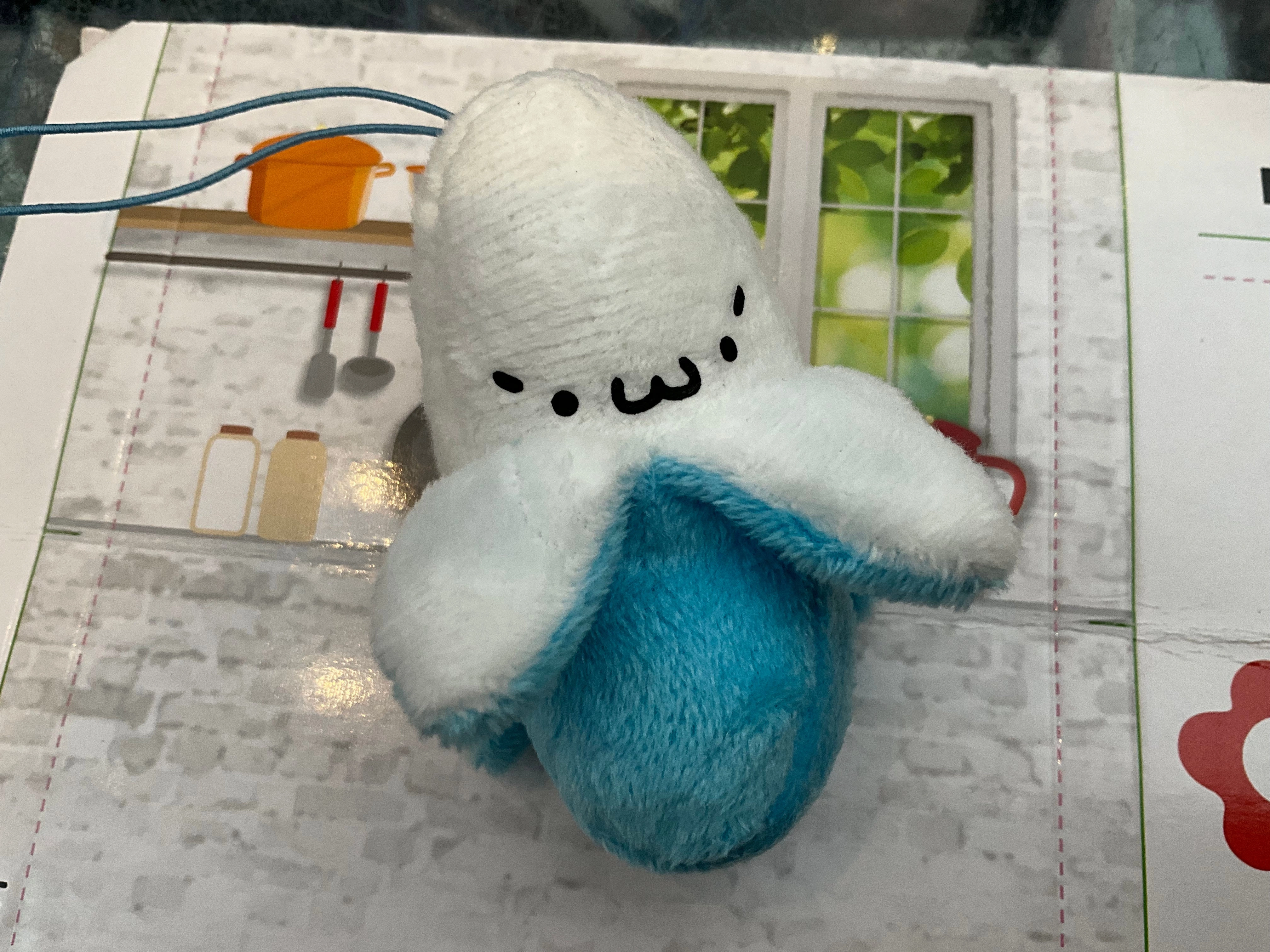 Collection Item Colorful Banana with Emoticon Small Plush Keychain 5 Pieces Set (In-stock)