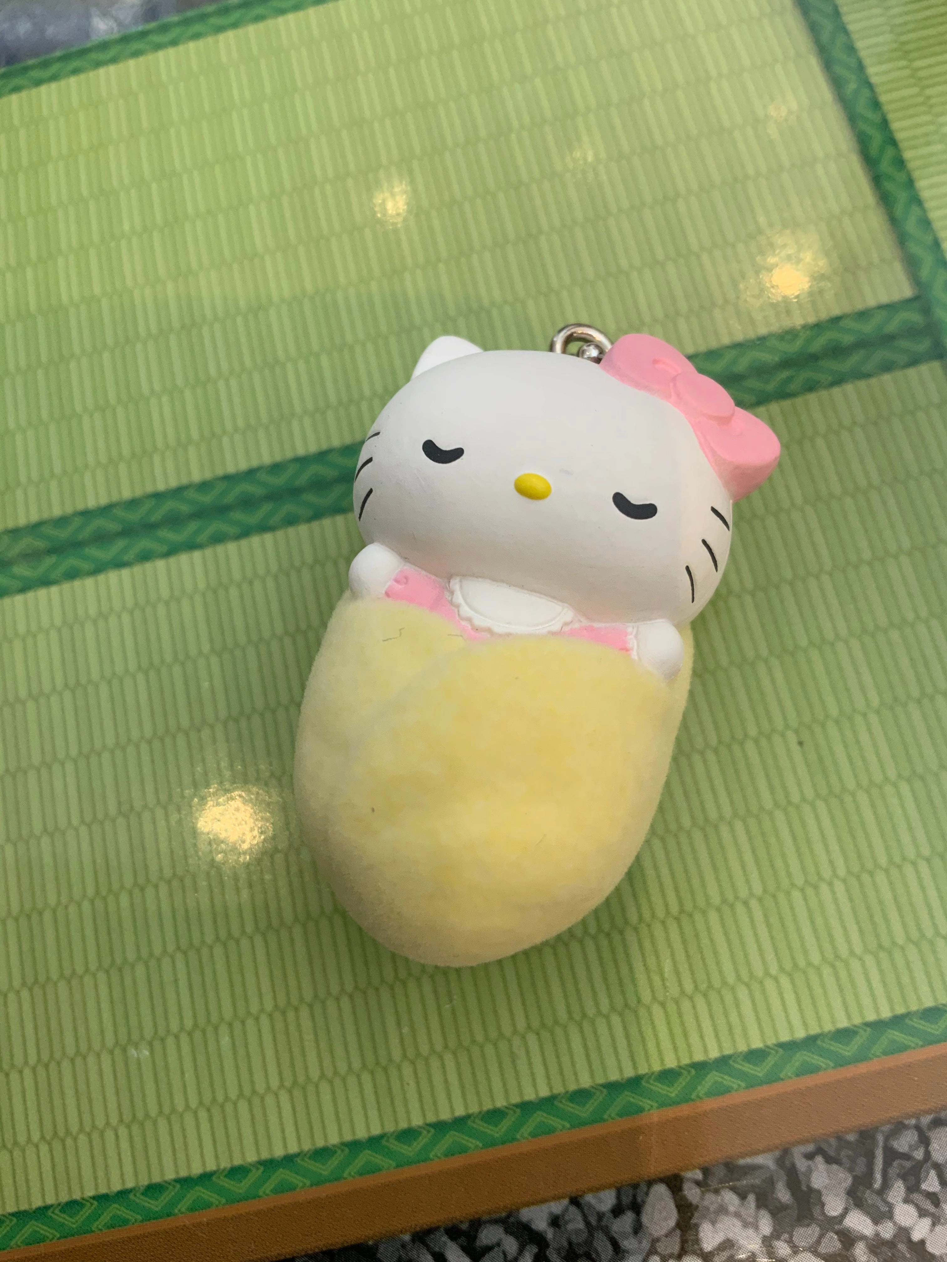 Fan Convention Sanrio Character Baby Sleeping Velvet Fur Figure Keychain 5 Pieces Set (In-stock)