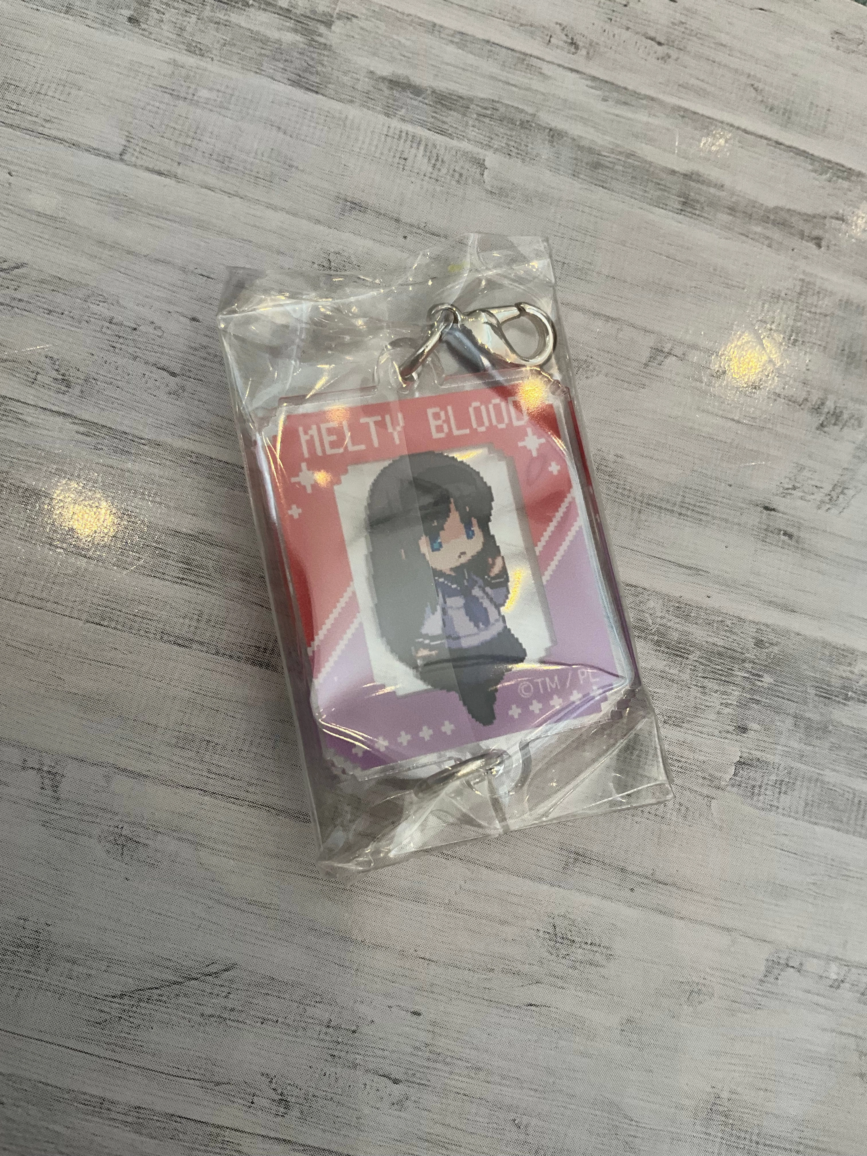 Display Shelf Cute Figure TYPE-MOON Tsukihime Melty Blood Character Pixel Small Acrylic Keychain 8 Pieces Set (In-stock)