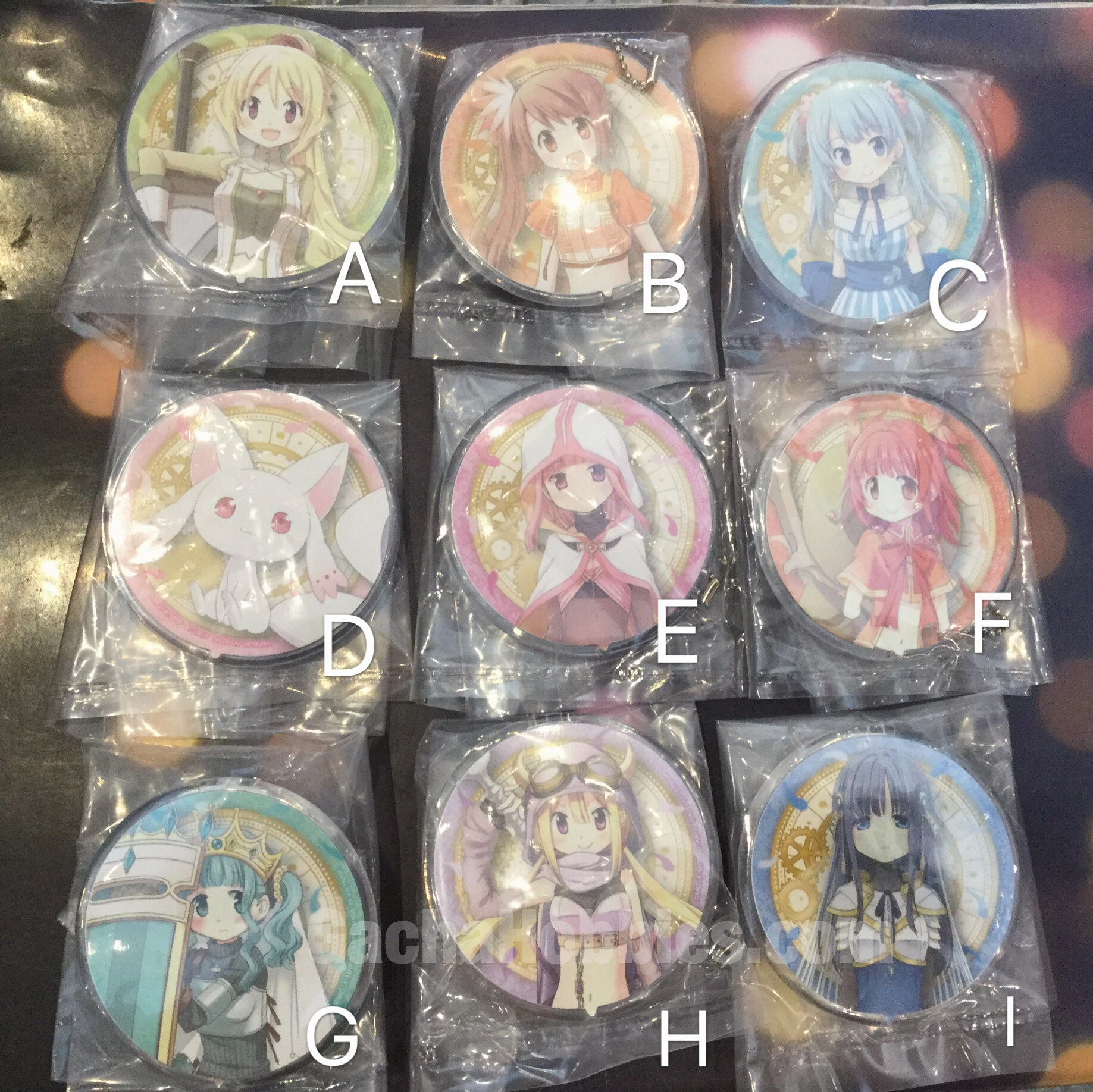 Puella Magi Madoka Magica Magia Record Pin Keychain Set (In-stock) Ocean Creature Robot Item
