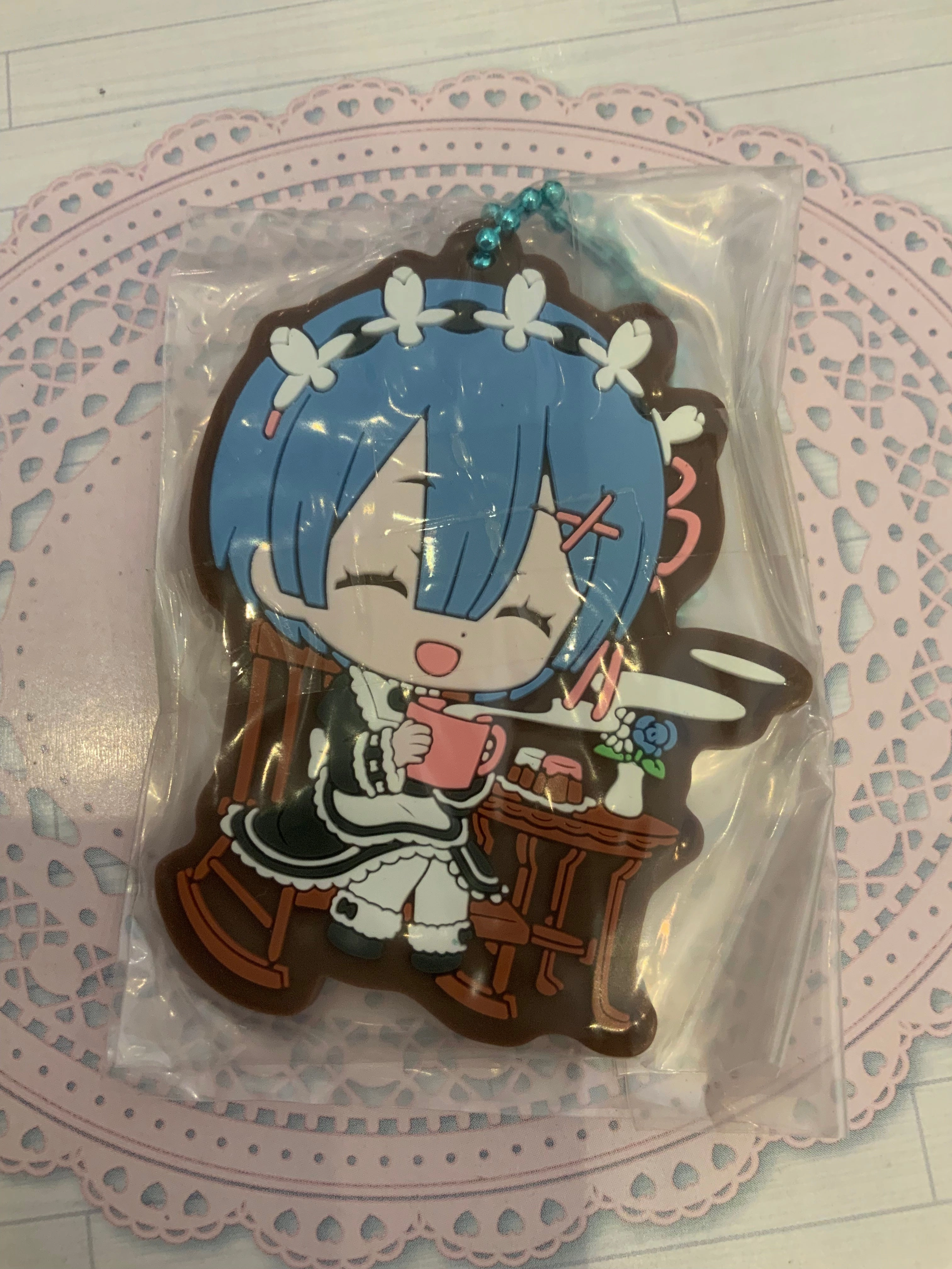 Re:Zero Life In a Different World From Zero Ram & Rem Summer Winter Rubber Keychain 4 Pieces Set (In-stock) Holiday themed