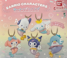 Sanrio Character Mermaid Small Figure Keychain 5 Pieces Set (In-stock) Diorama Accent Native Art