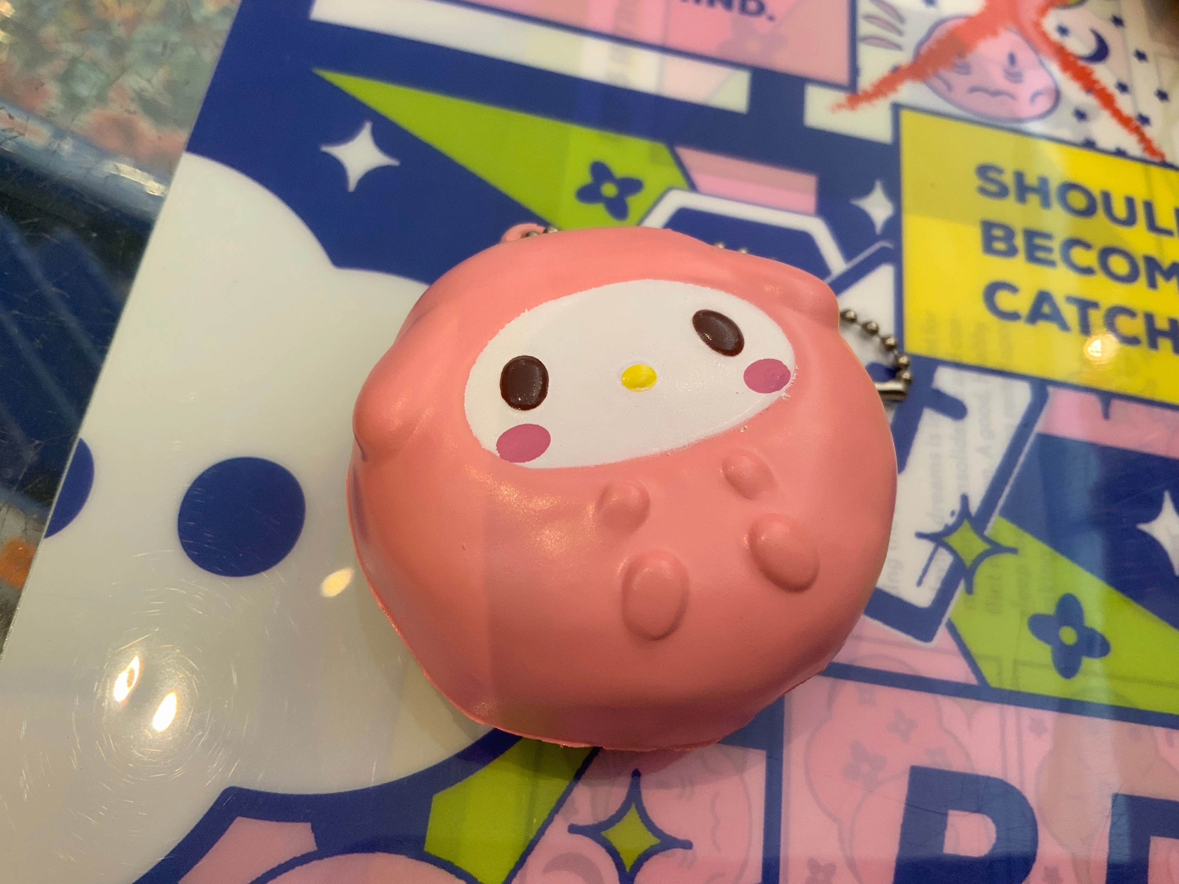 Cartoon Figure Sanrio Characters Squishy Keychain 5 Pieces Set (In-stock)