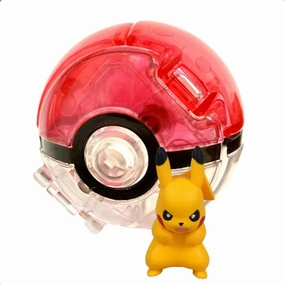 Chibi Figure Character Creation Pok??mon | Pok?? Ball | Fold-Up | Pikachu - Clear Ball